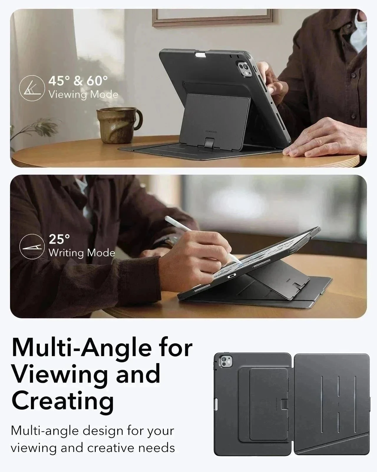 iPad Pro 13" (2025) Flip Magnetic Case with Pencil Holder - Black - Image 9