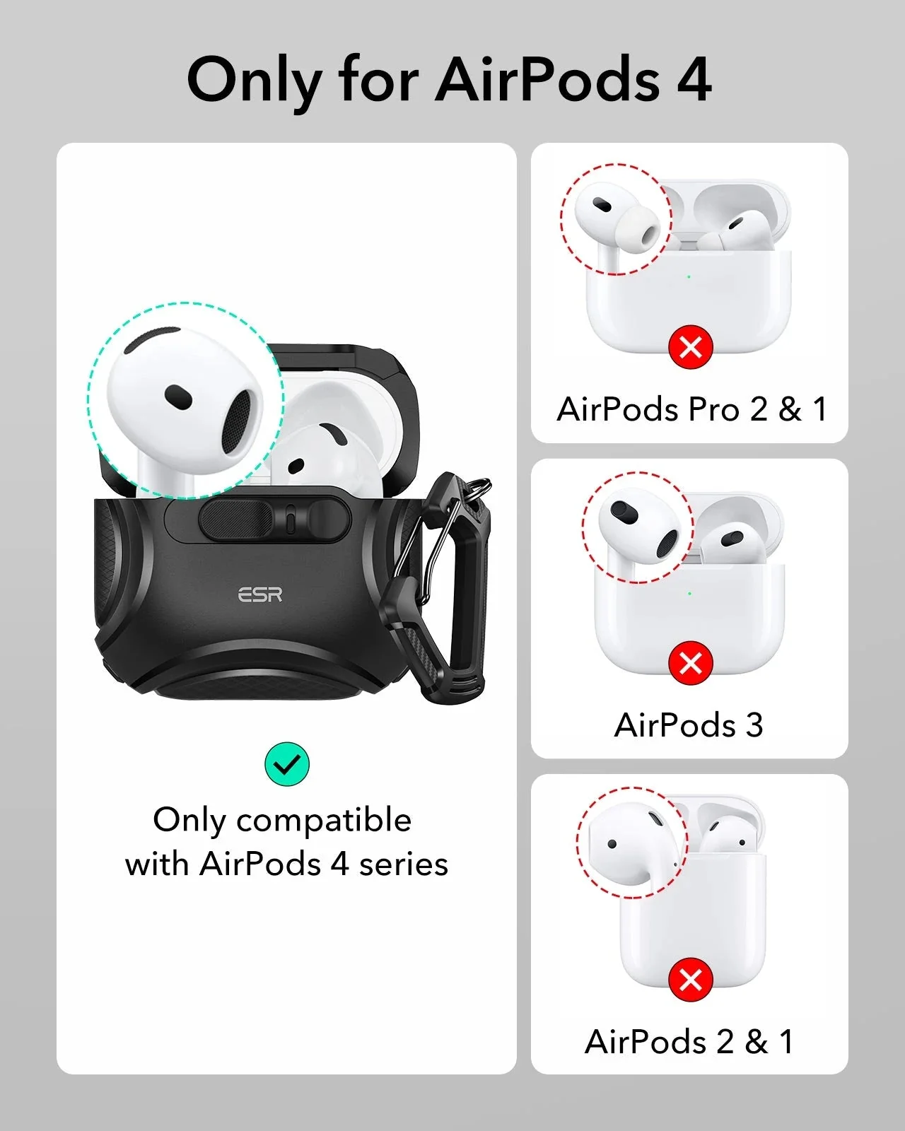 AirPods 4 Cyber FlickLock Case (HaloLock) - Desert Titanium - Image 2