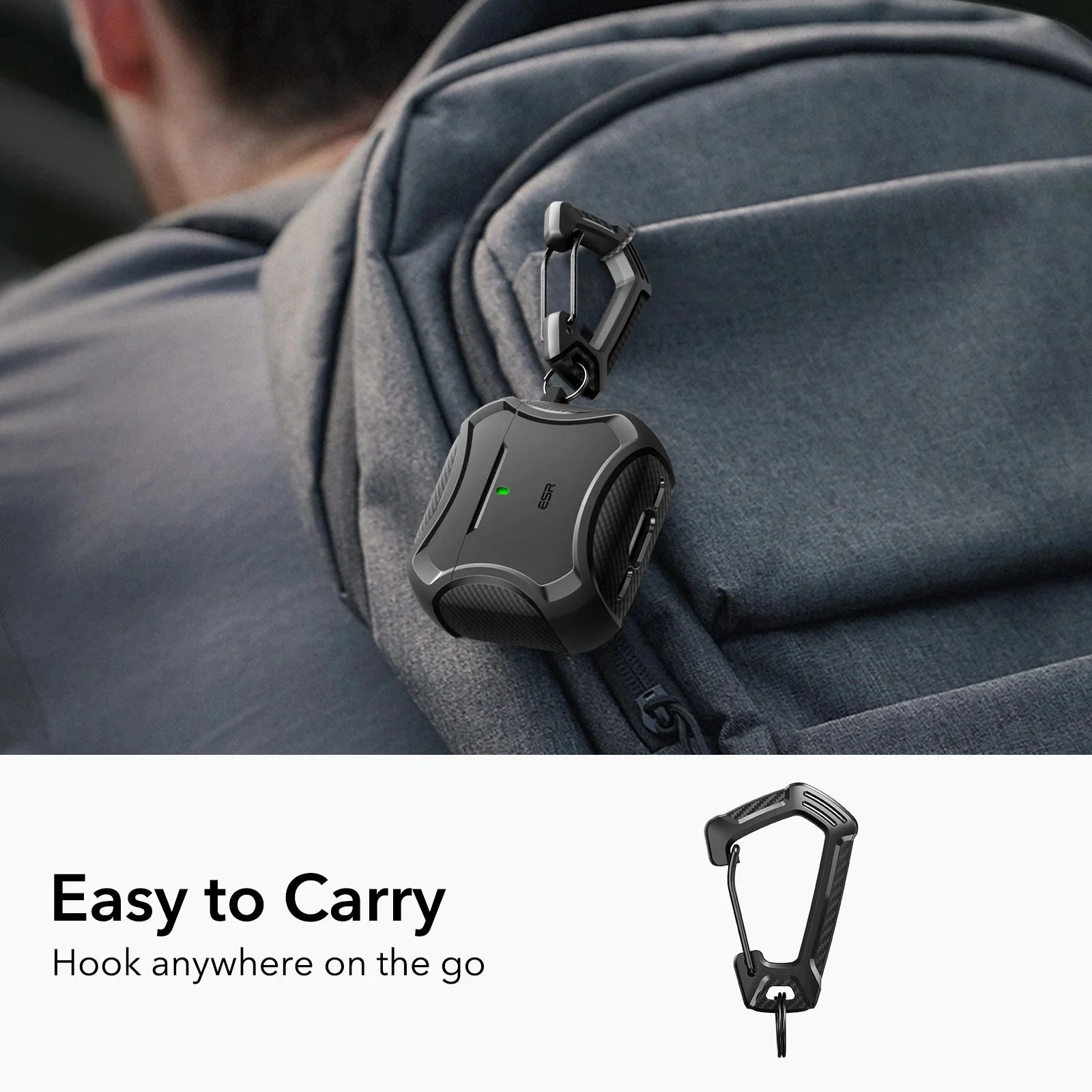 AirPods 4 Cyber Tough Case (HaloLock) - Black - Image 7