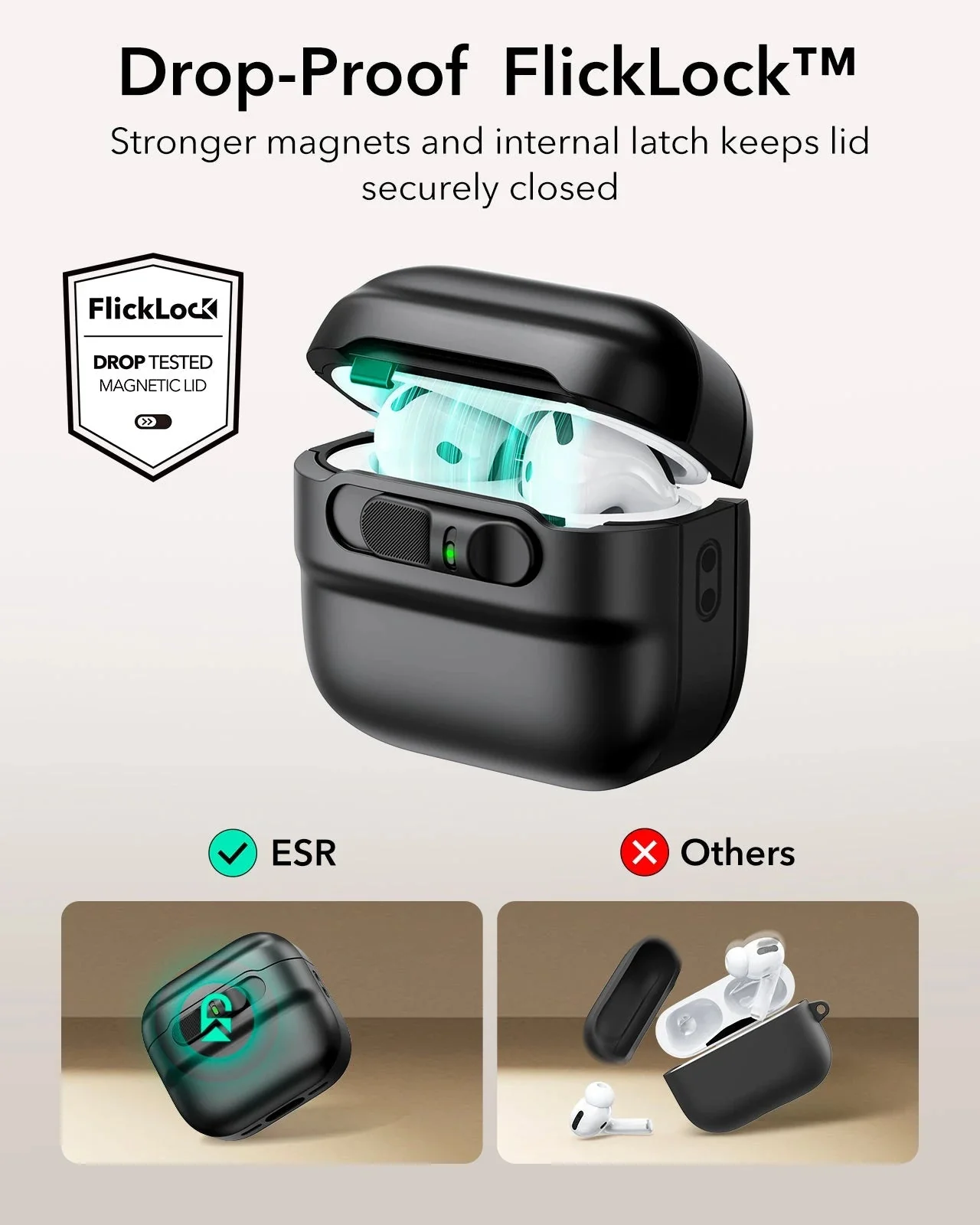 AirPods 4 Pulse FlickLock Case (HaloLock) - Pink - Image 4