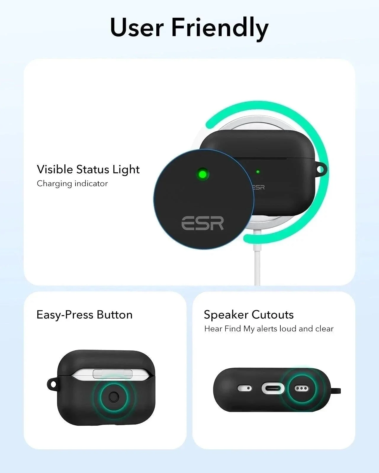 AirPods Pro (2023/2022/2019) Cloud Soft Case - Green - Image 8