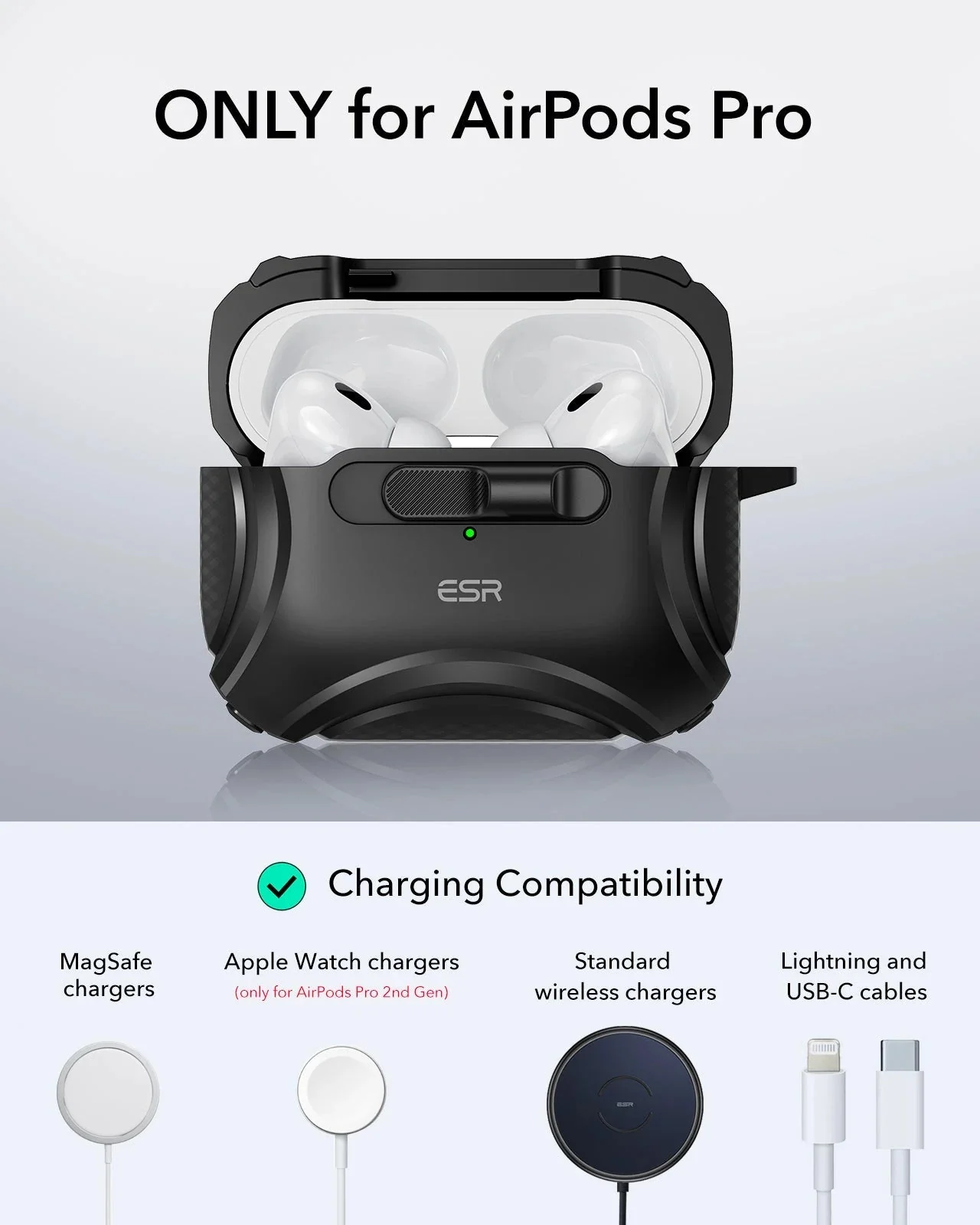 AirPods Pro (2023/2022/2019) Cyber FlickLock Case (HaloLock) - Purple - Image 9