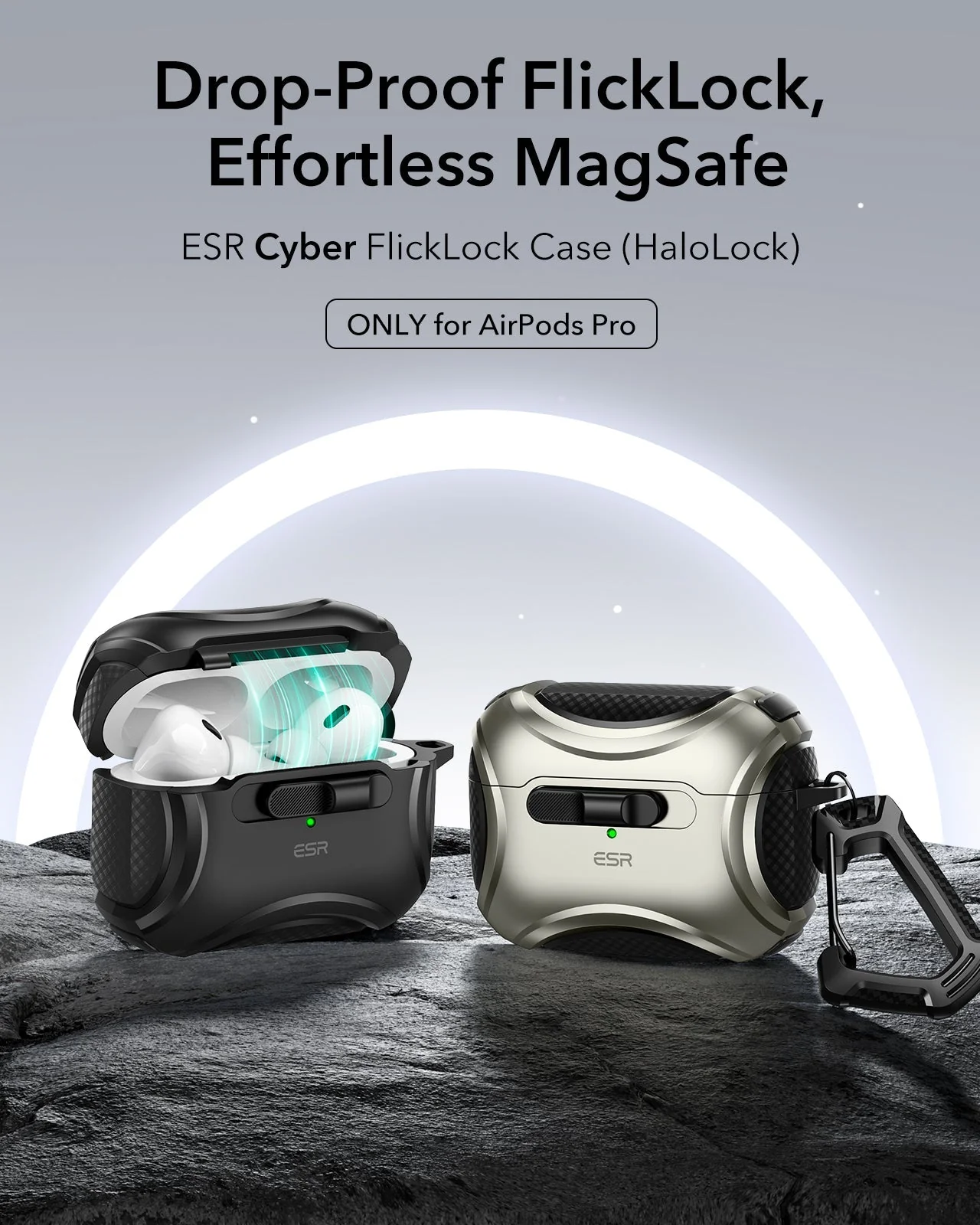 AirPods Pro (2023/2022/2019) Cyber FlickLock Case (HaloLock) - Red - Image 2