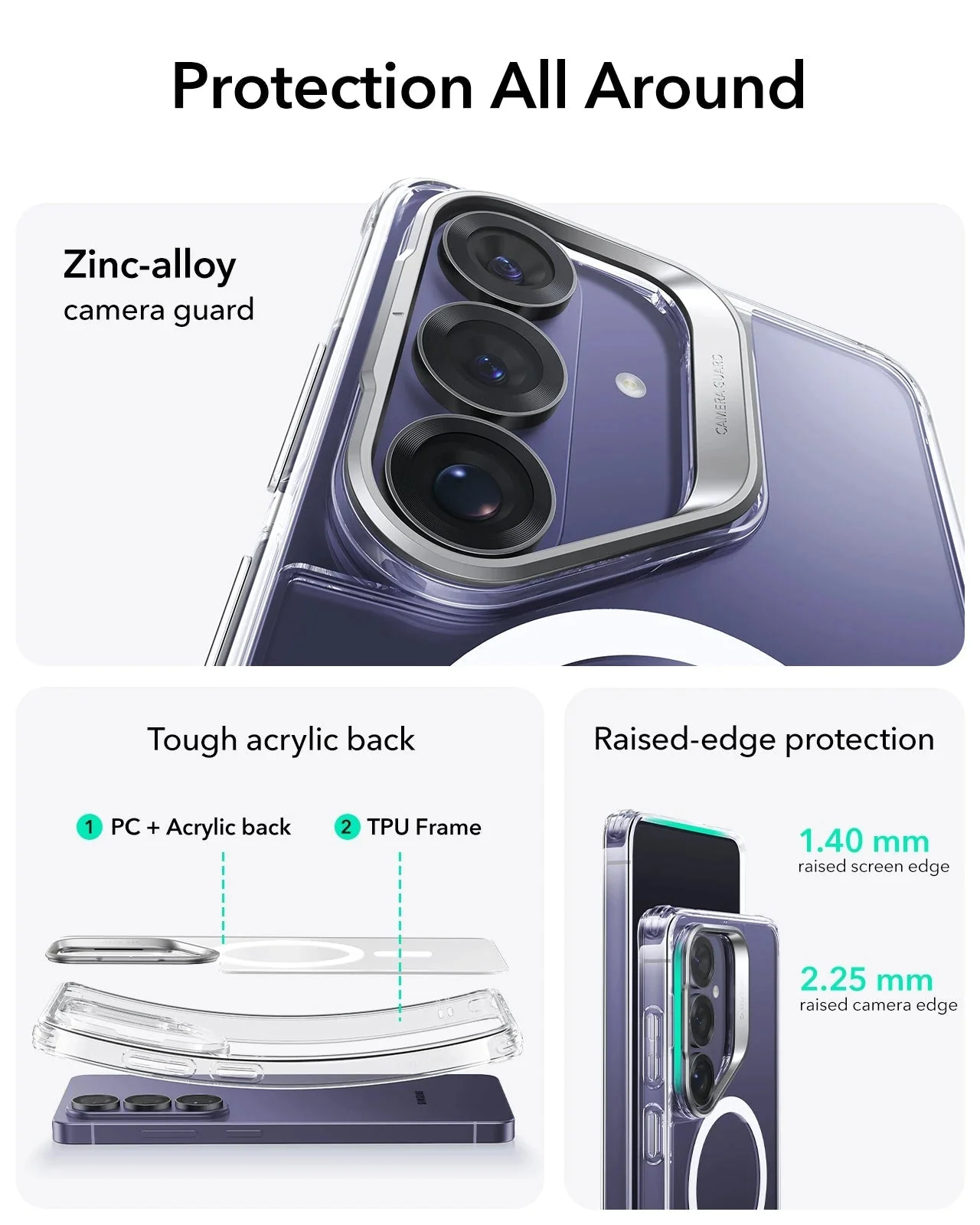 Galaxy S26 Plus Classic Hybrid Magnetic Case (Stash Stand) - Clear - Image 4