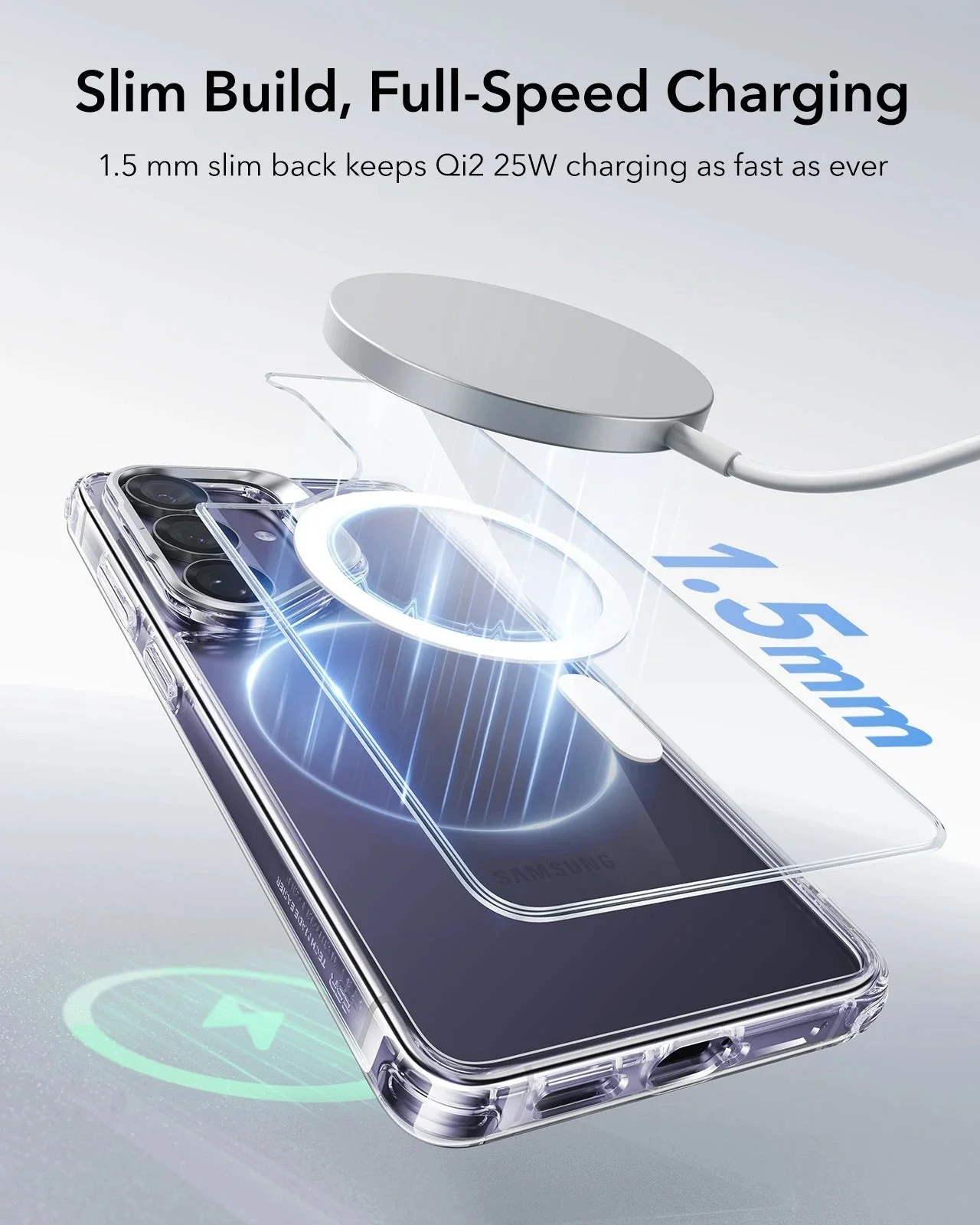 Galaxy S26 Plus Classic Hybrid Magnetic Case (Stash Stand) - Clear - Image 8