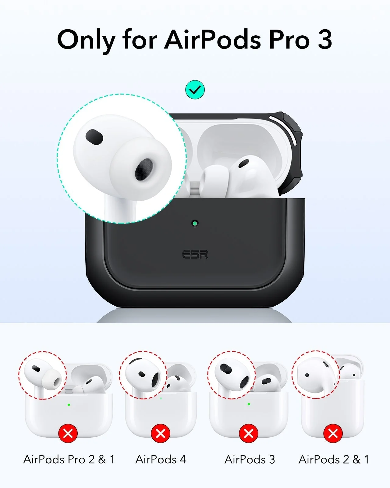 25W CryoBoost 3-in-1 Magnetic Charger (Qi2) and AirPods Pro 3 Orbit Hybrid Case Bundle - US Plug–Black - Image 11