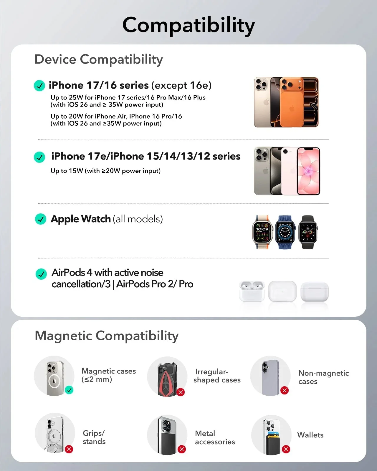 25W CryoBoost 3-in-1 Magnetic Charger (Qi2) and AirPods Pro 3 Orbit Hybrid Case Bundle - US Plug–Black - Image 3