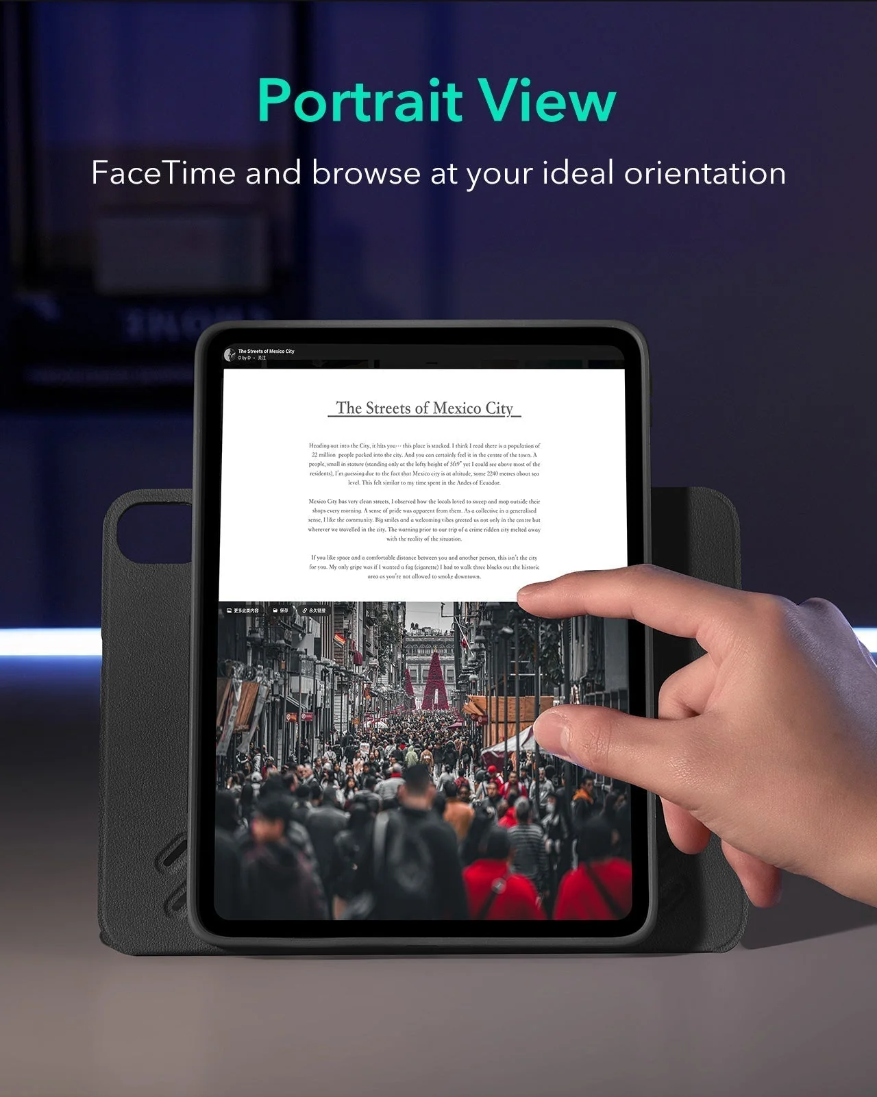 iPad Air 11" (M3) 2025 Bundle Shift Magnetic Case & Armorite® Paper-Feel Protection - Black - Image 6