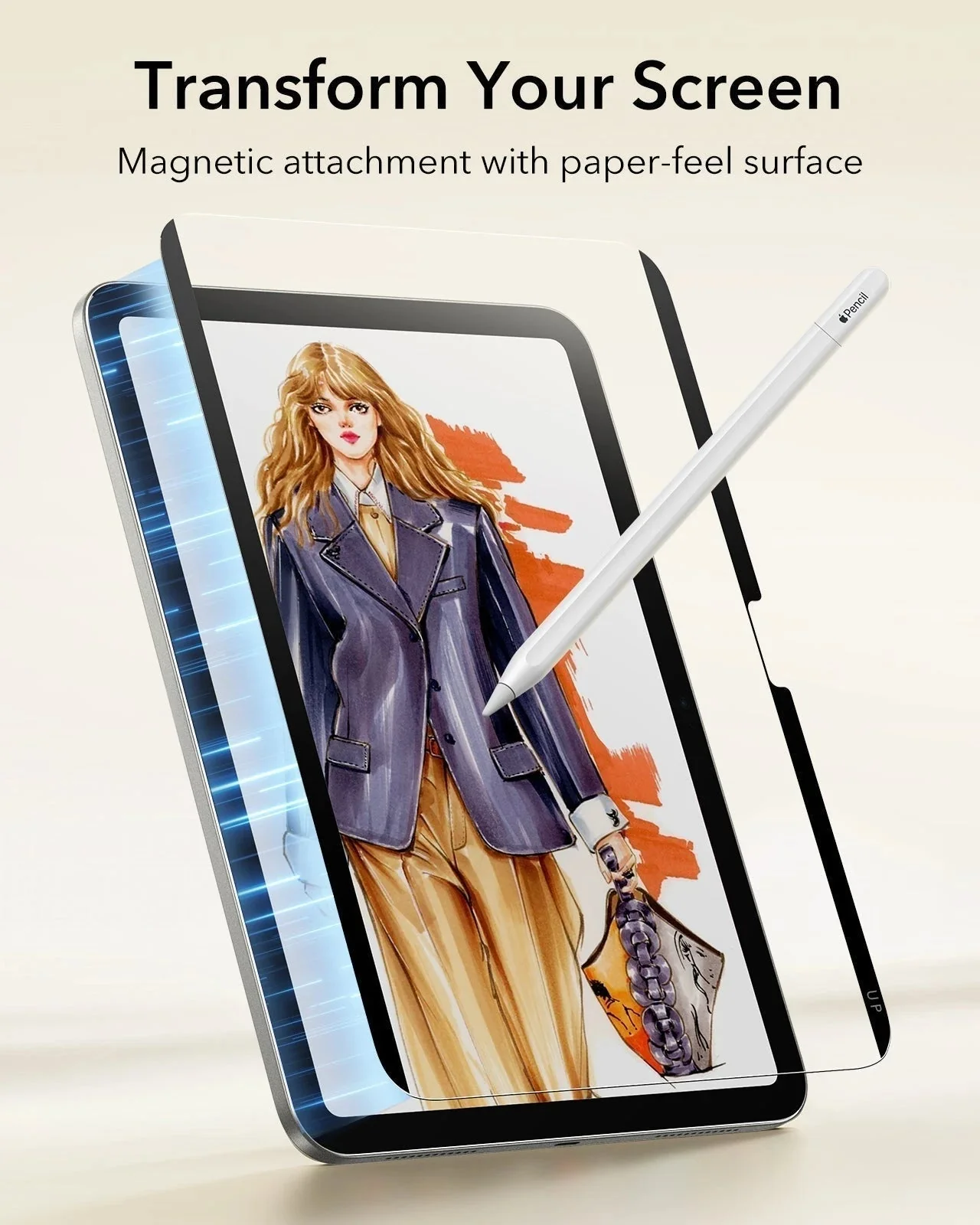 iPad Air 13" (M3) 2025 Bundle Flip Magnetic Case with Pencil Holder, Paper-Feel Magnetic & Armorite® Protection - Black - Image 17