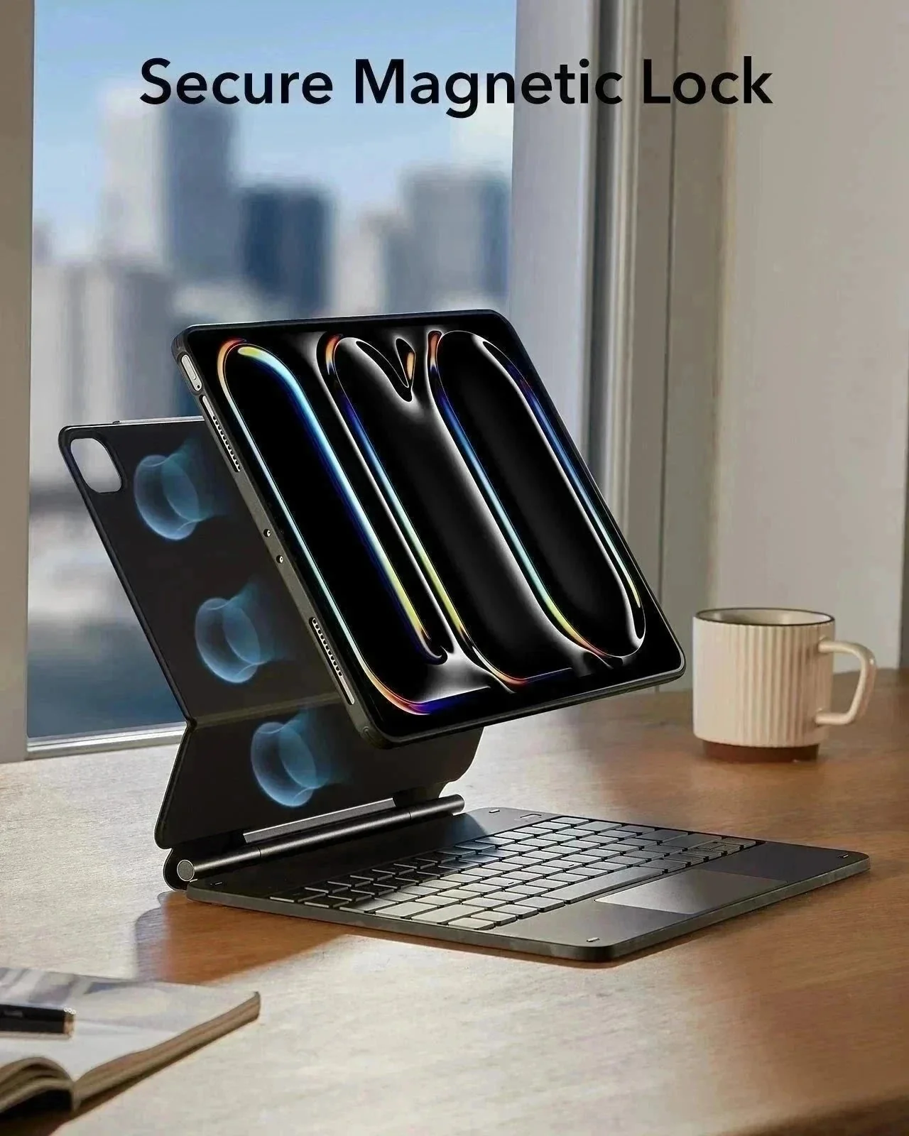 iPad Pro 13ʺ (2025) Bundle Rebound Magnetic Keyboard Case 360, Digital Pencil & Screen Protectors - UK Layout-Black - Image 6