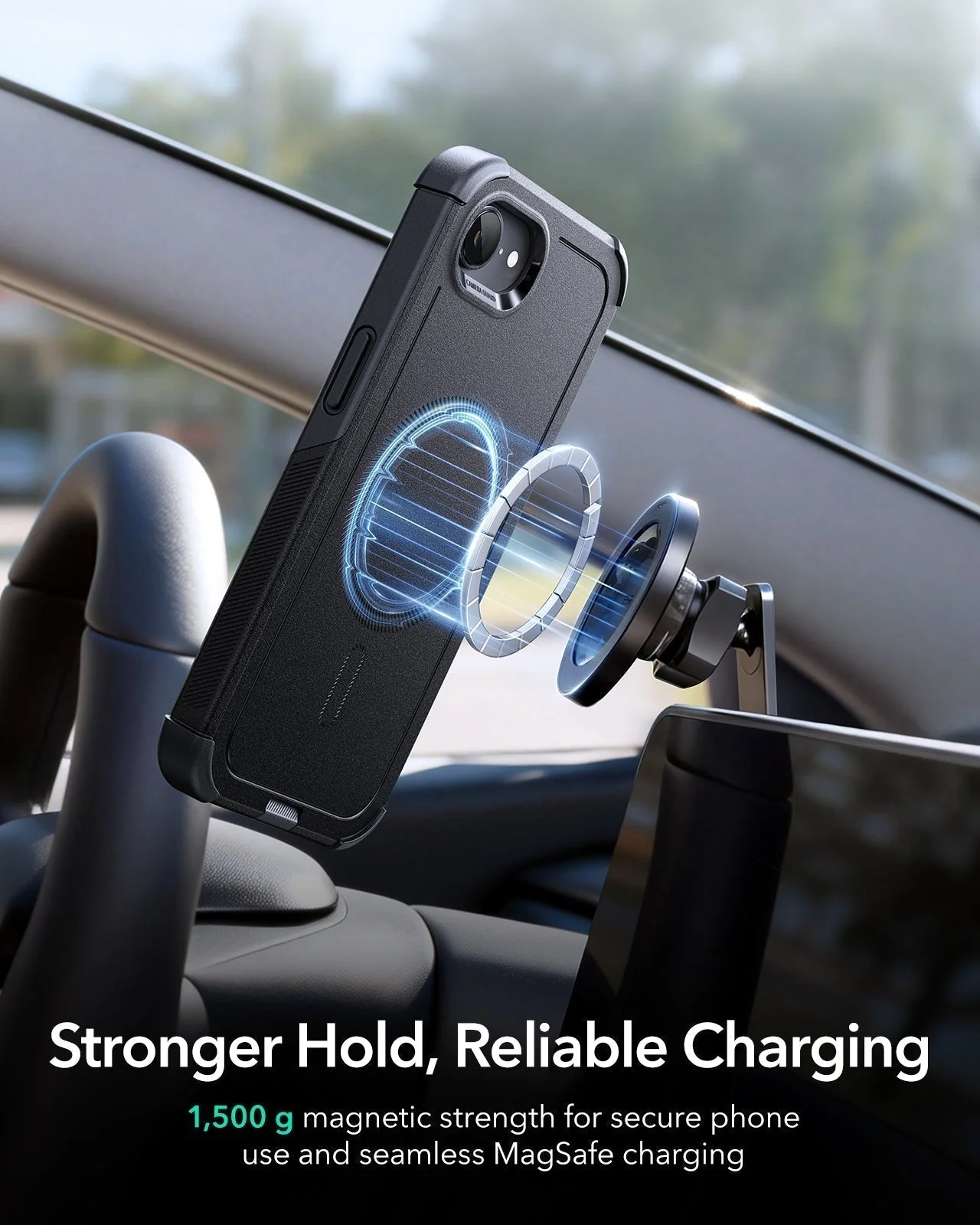 iPhone 17e Bundle Cyber Tough Magnetic Case  & Armorite® Screen Protector - Black - Image 7