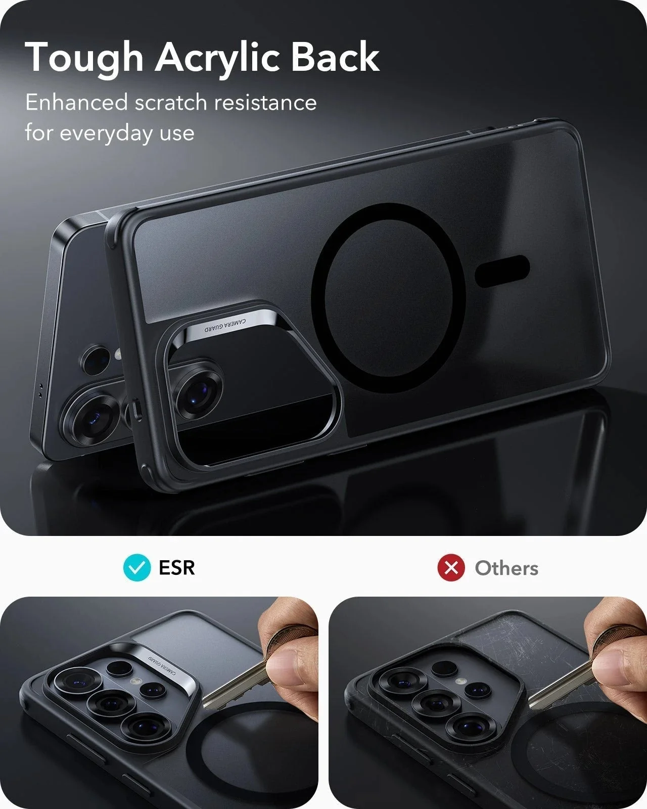 Galaxy S26 Ultra Classic Hybrid Magnetic Case - Frosted Black - Image 5