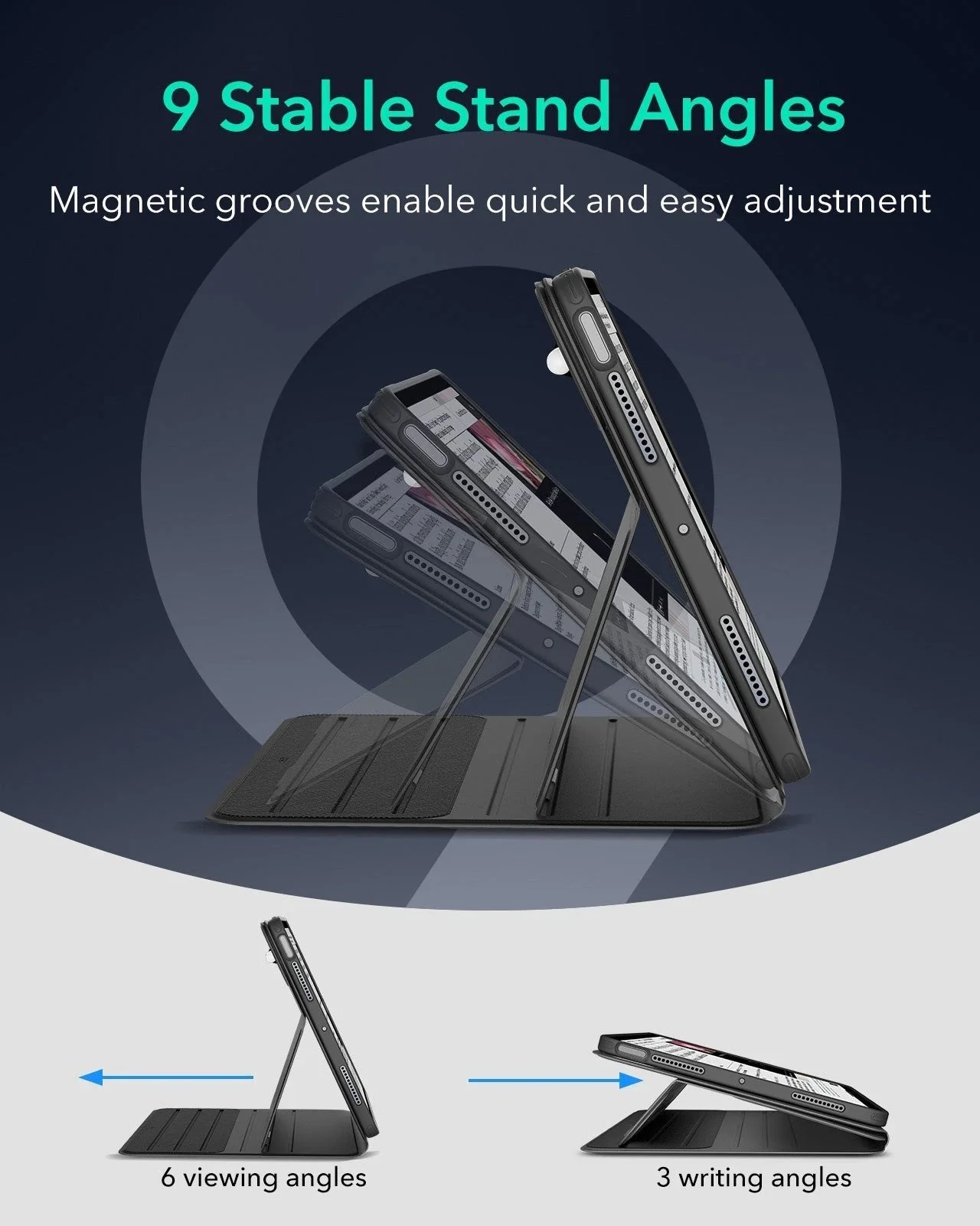 iPad Air 11" (M4) 2026 Bundle Shift Magnetic Case & Armorite® Paper-Feel Protection - Black - Image 7