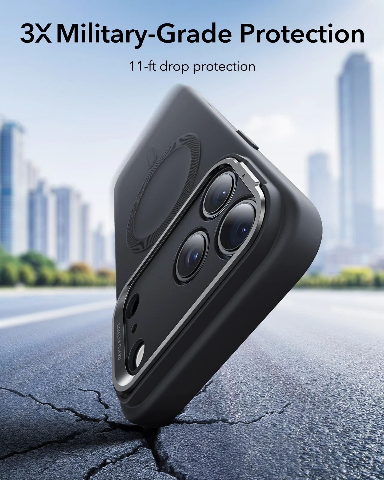 iPhone 17 Pro Cloud Soft Magnetic Case (Camera Control, Stash Stand) - Black - Image 5