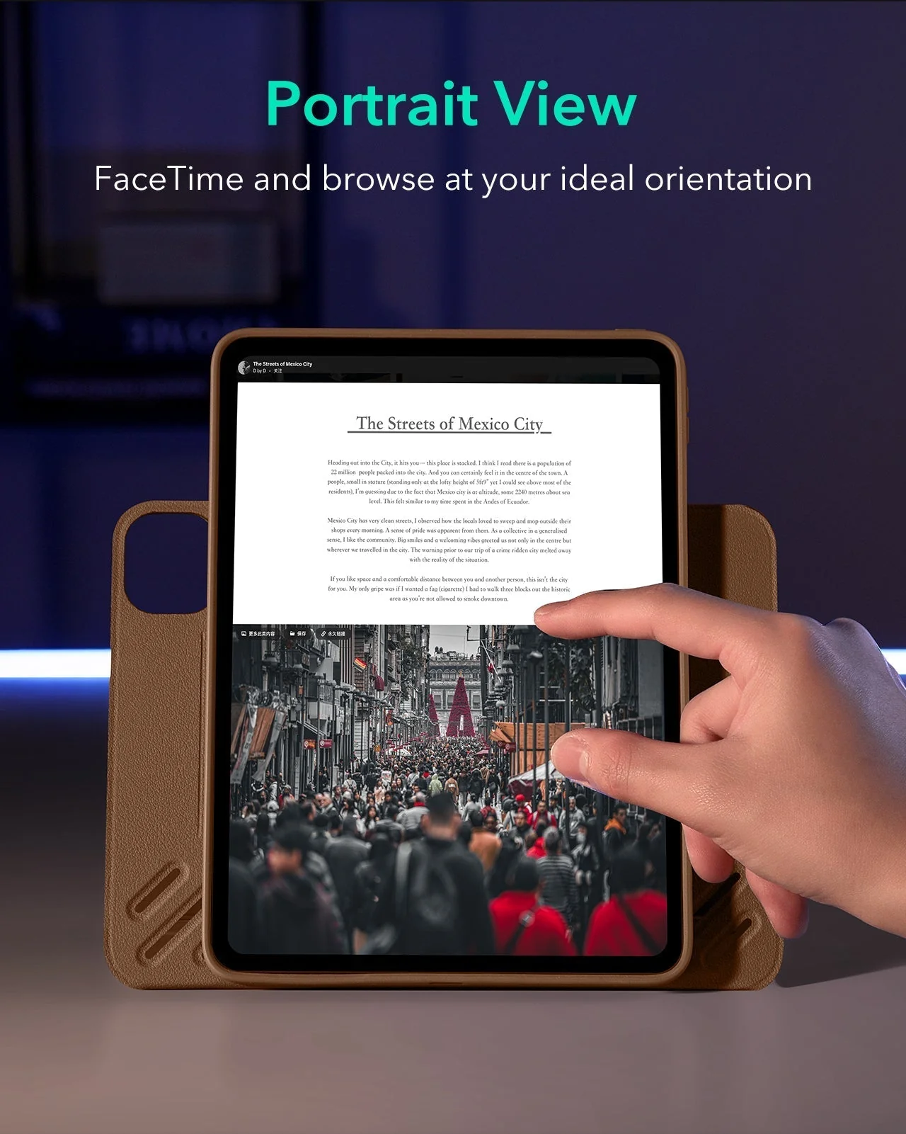 iPad Pro 11" (2025) Bundle Shift Magnetic Case & Armorite® Paper-Feel Protection - Brown - Image 5
