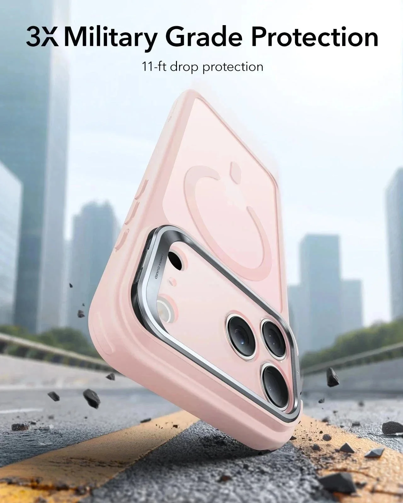 iPhone 17 Pro Bundle Classic Hybrid Magnetic Case (Camera Control, Stash Stand) and Armorite Screen Protector - Frosted Bubblegum Pink - Image 4