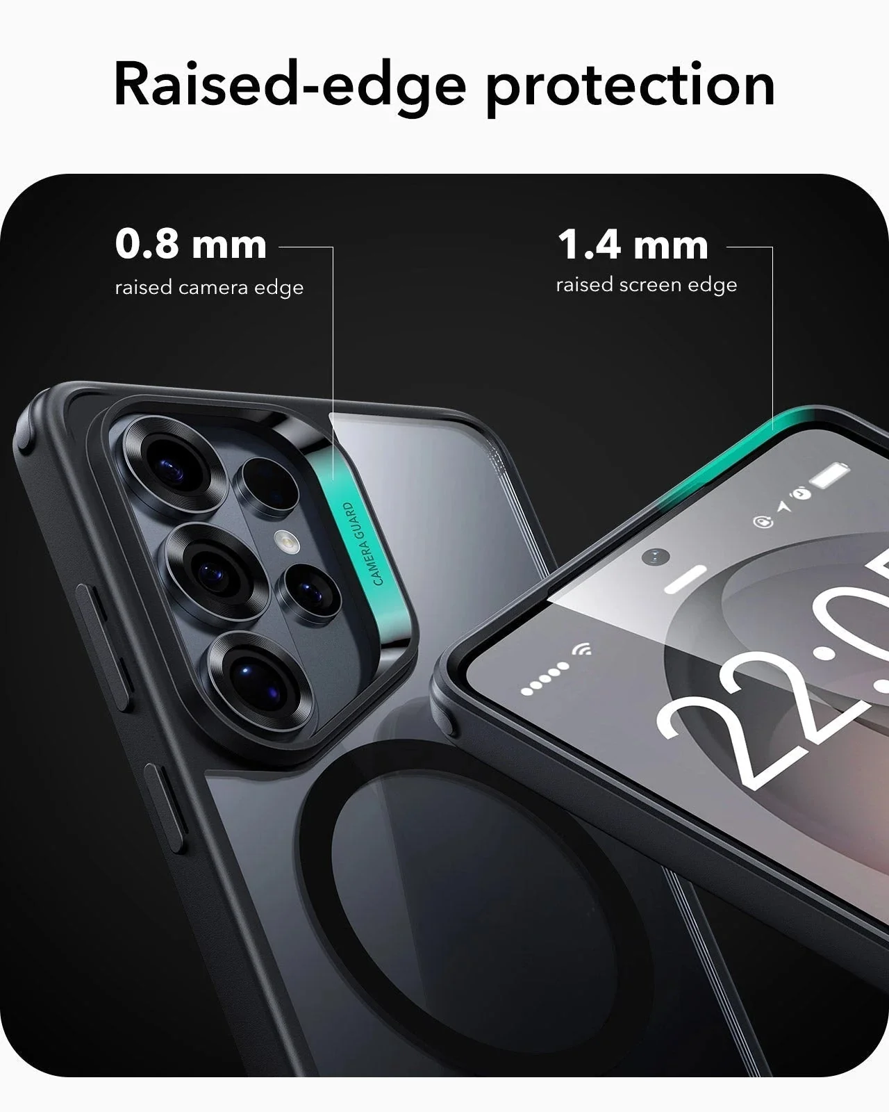 Galaxy S26 Ultra Classic Hybrid Magnetic Case - Clear Black - Image 4
