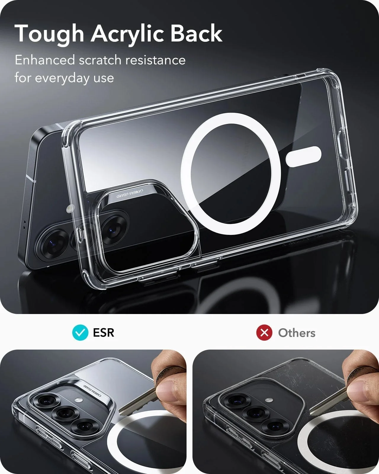Galaxy S26 Classic Hybrid Magnetic Case - Clear - Image 5