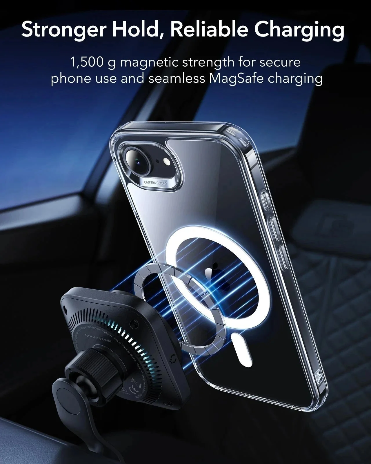 iPhone 17e Bundle Classic Hybrid Magnetic Case & Armorite® Privacy Screen Protector - Clear - Image 5