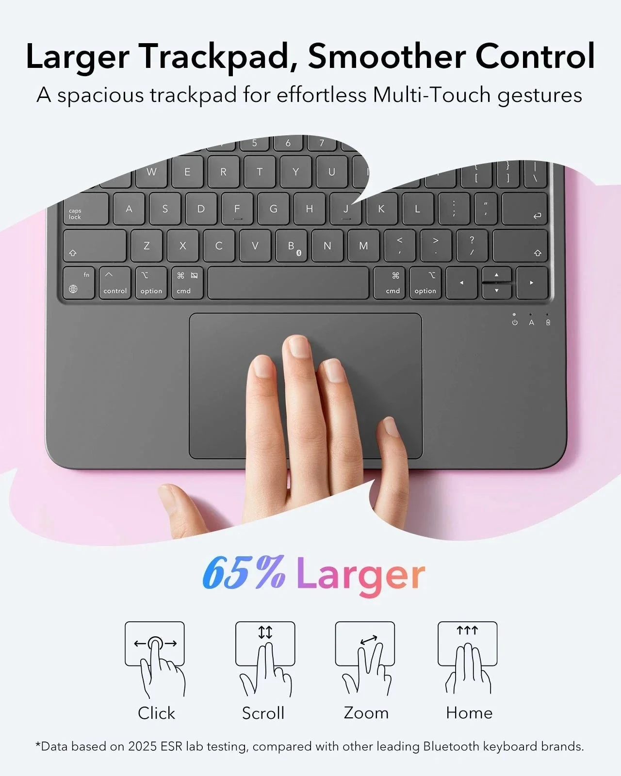 iPad Air 11” (M4) 2026 Flex Keyboard Case (Detachable) with Geo Pencil Bundle- UK Layout-Dark Gray - Image 6