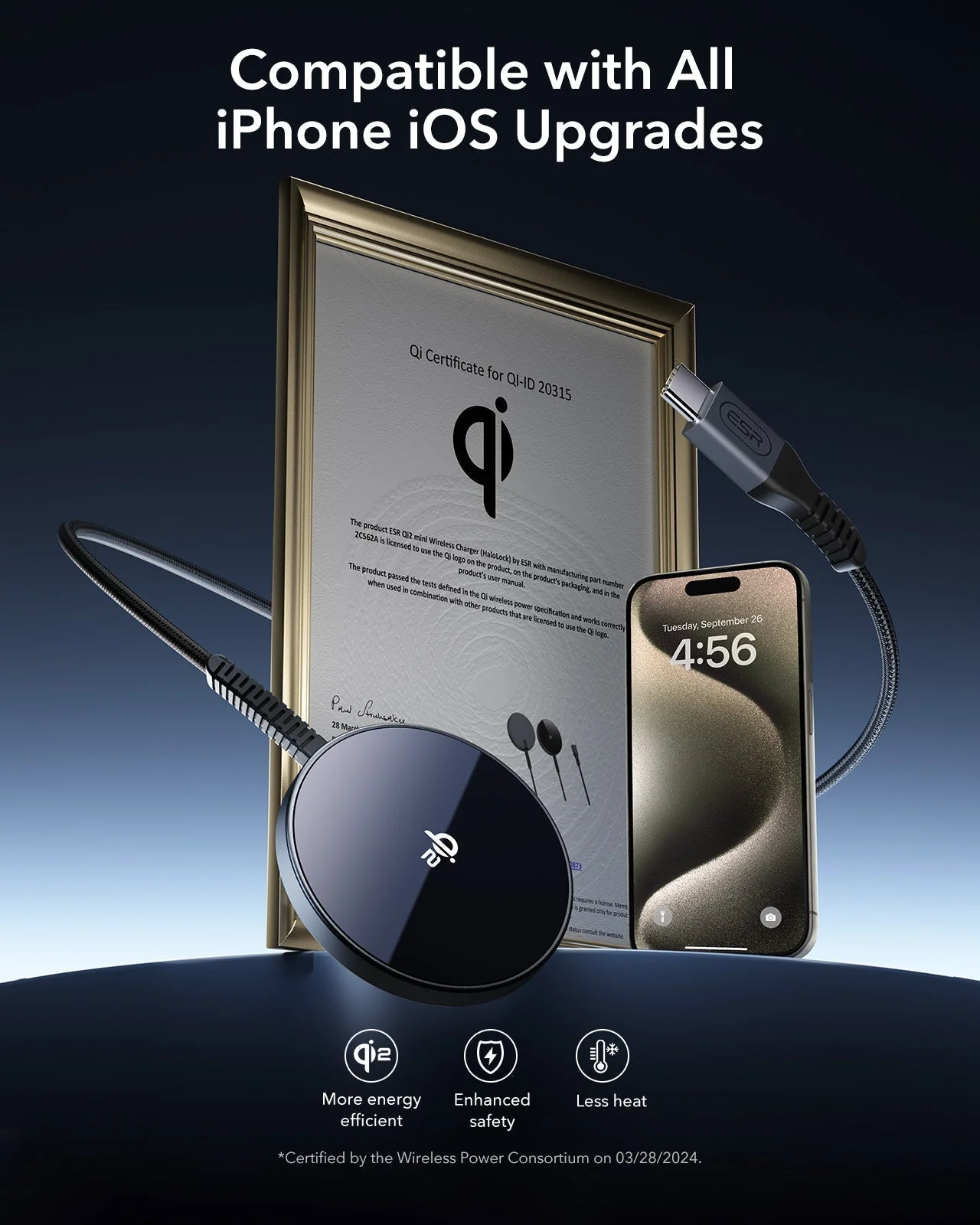 iPhone 17 Pro Max Bundle Cyber Tough Magnetic Case (Camera Control, Stash Stand) and Magnetic Charging Pad (Qi2) - Olive Green - Image 4
