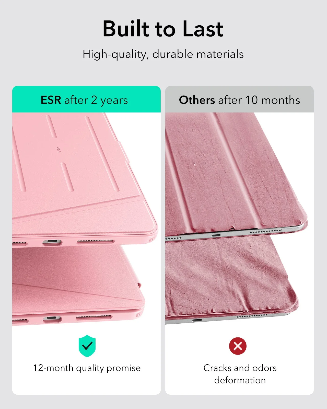 iPad Pro 11" (2025) Flip Magnetic Case with Pencil Holder - Pink - Image 6