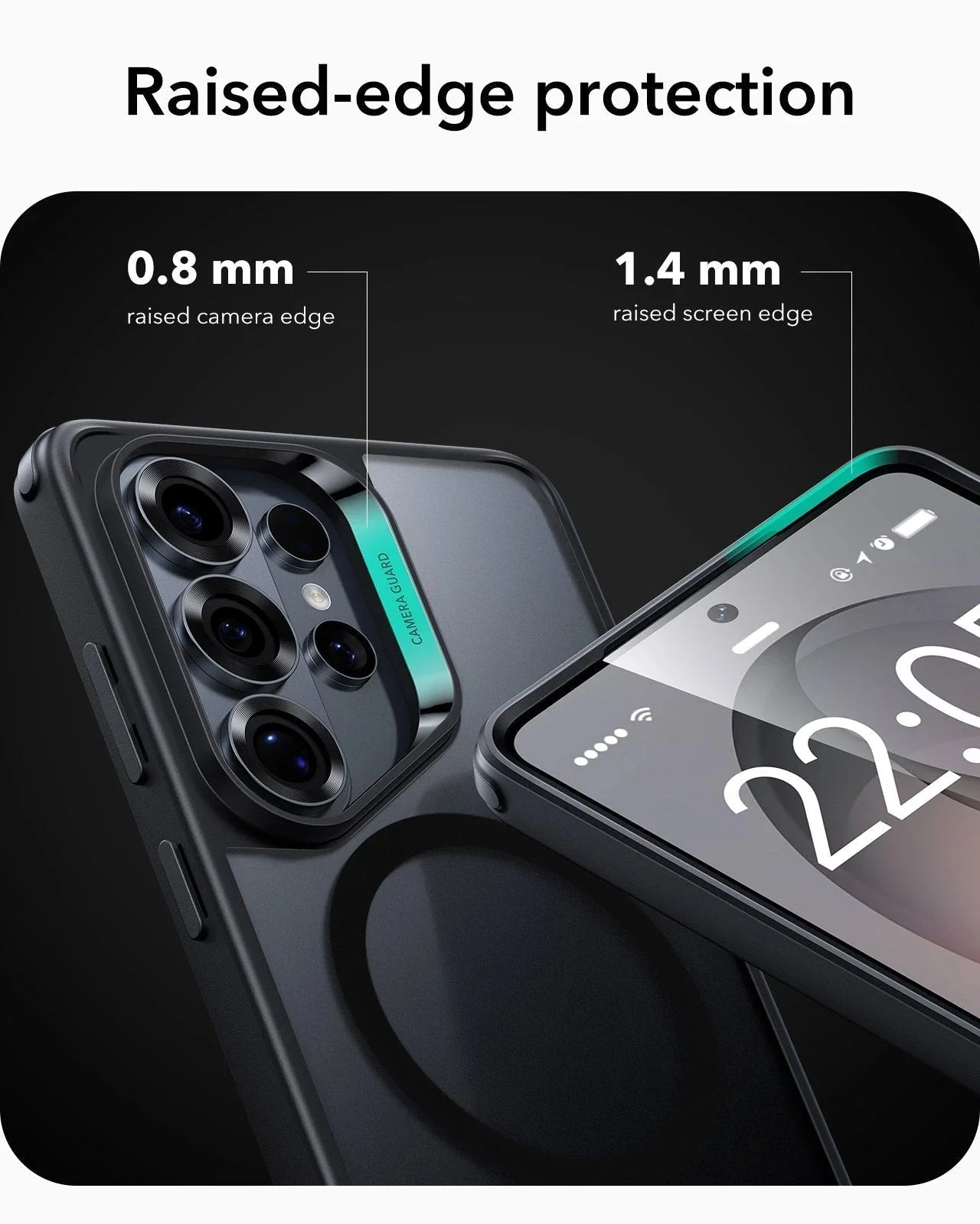 Galaxy S26 Ultra Bundle Classic Hybrid Magnetic Case and Armorite® Screen Protector - Frosted Black - Image 4