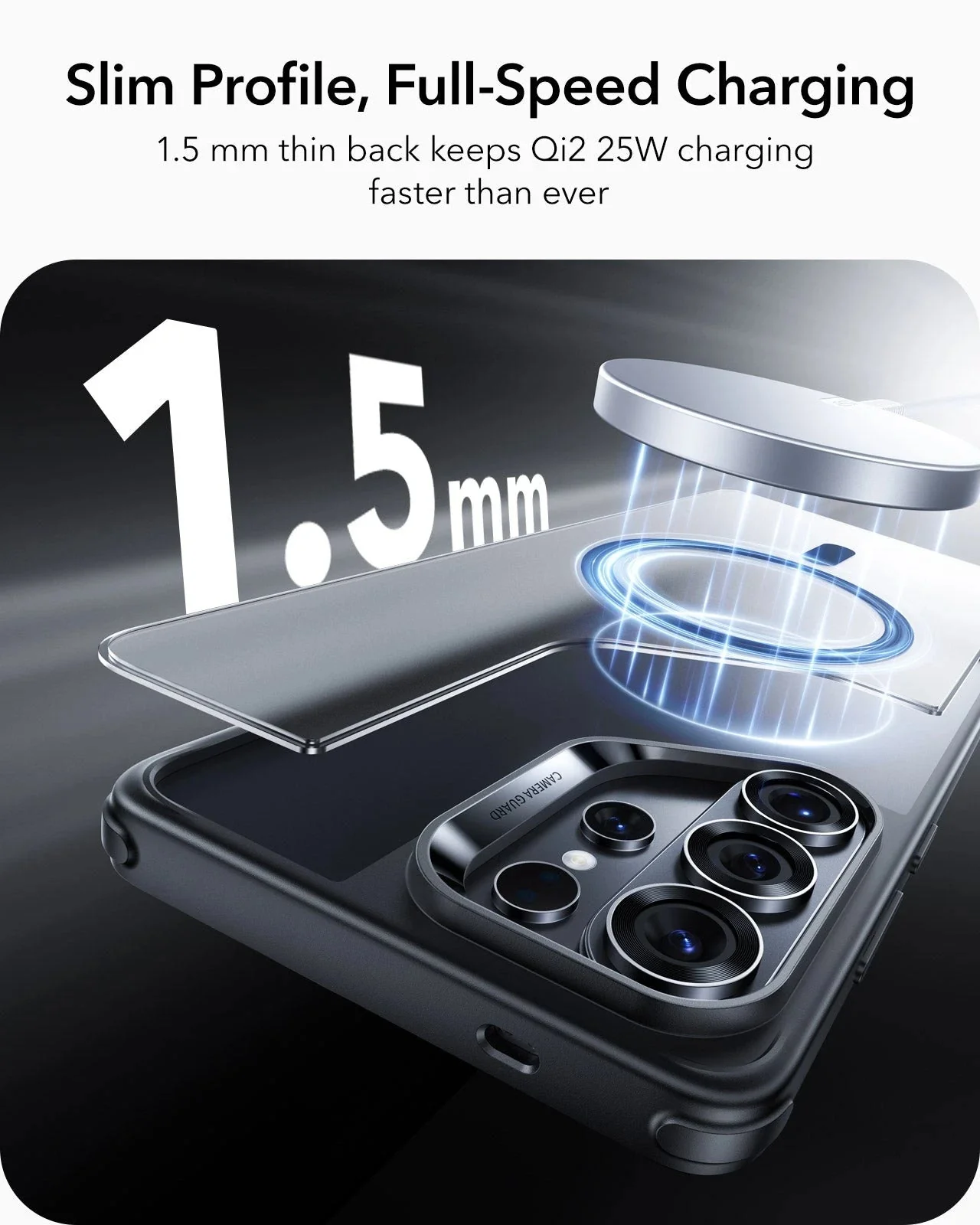Galaxy S26 Ultra Bundle Classic Hybrid Magnetic Case and Armorite® Screen Protector - Frosted Black - Image 7