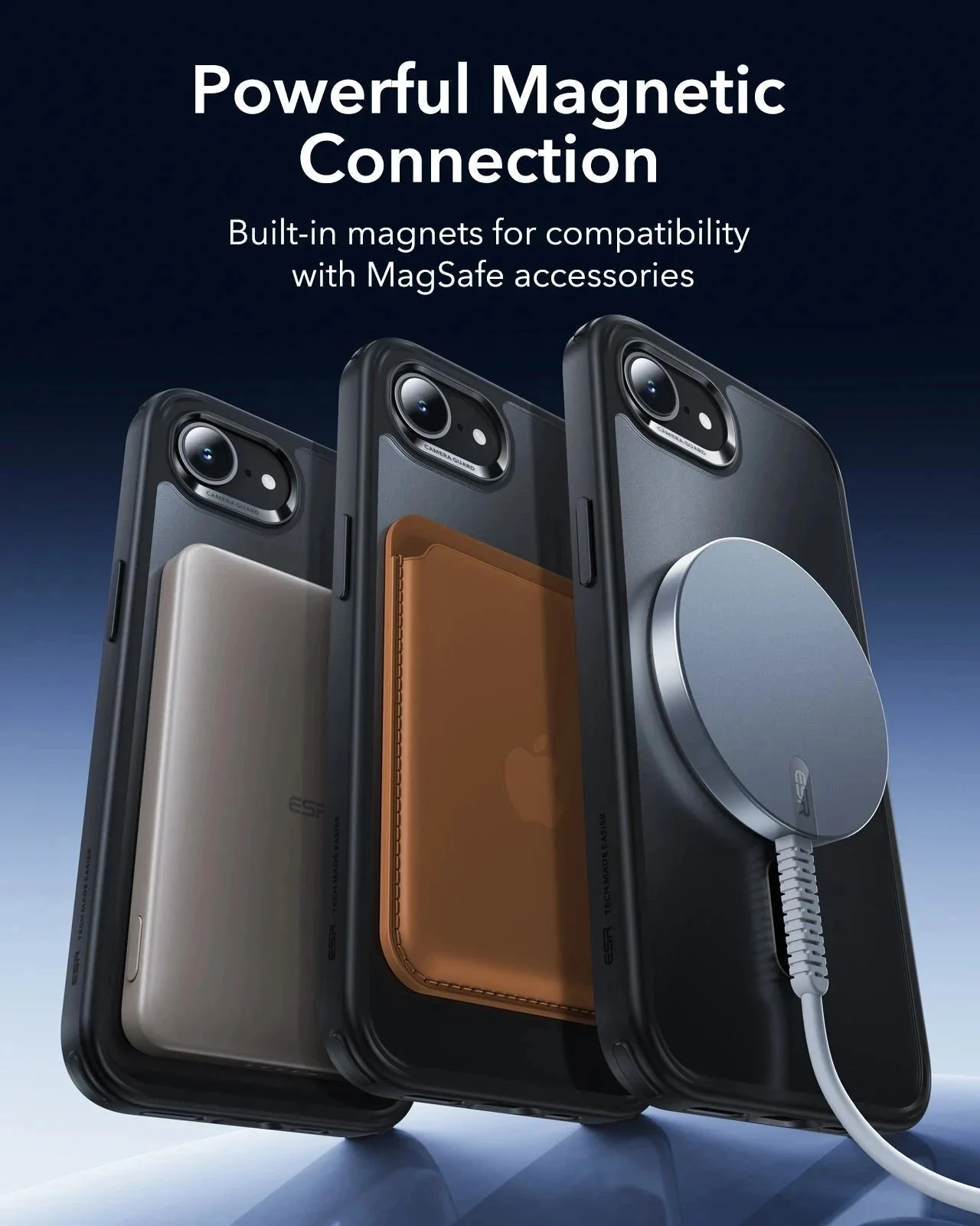 iPhone 17e Bundle Classic Hybrid Magnetic Case & Armorite® Privacy Screen Protector - Frosted Black - Image 5