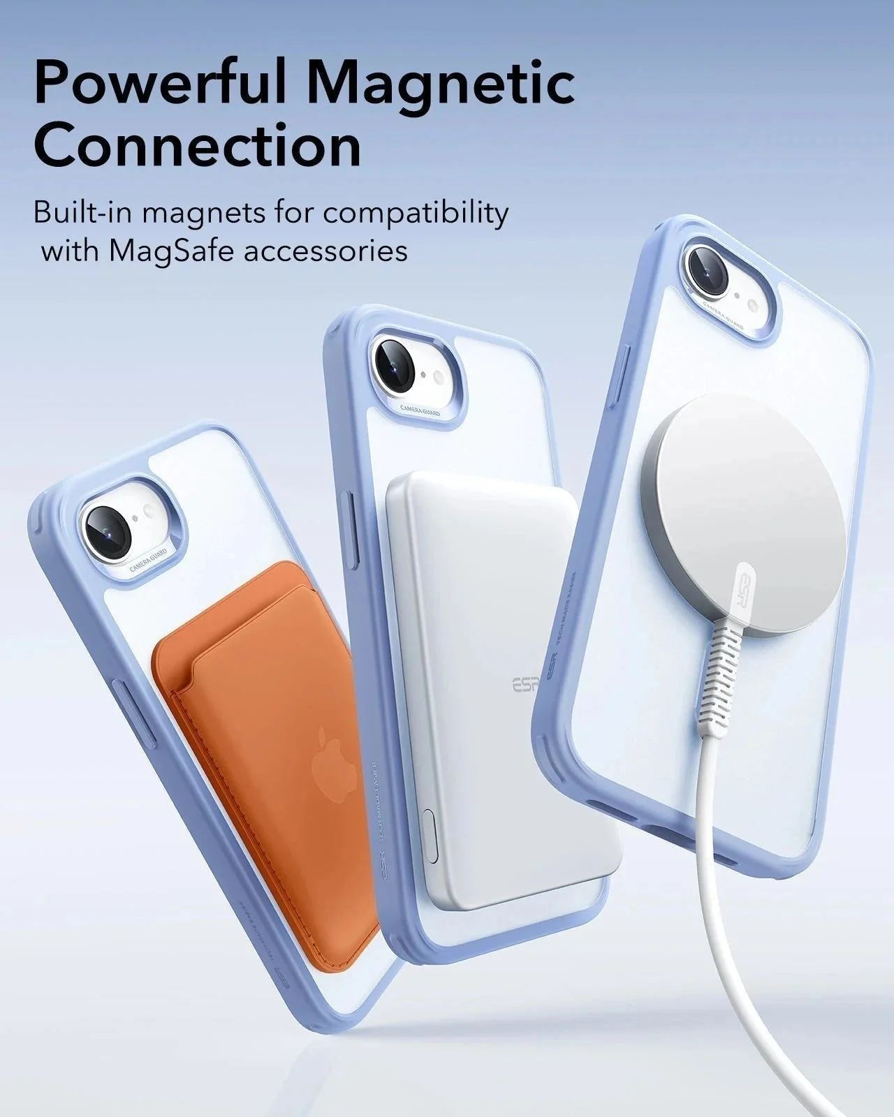 iPhone 17e Classic Hybrid Magnetic Case - Frosted Light Blue - Image 6