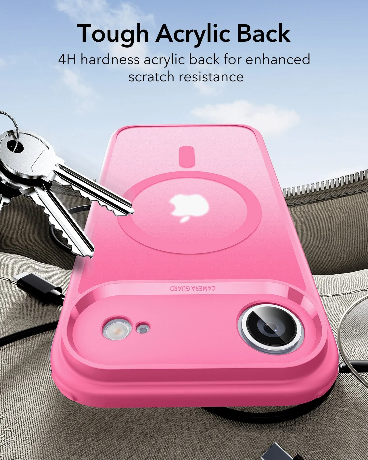 iPhone Air Classic Hybrid Magnetic Case (Camera Control) - Frosted Pink - Image 7