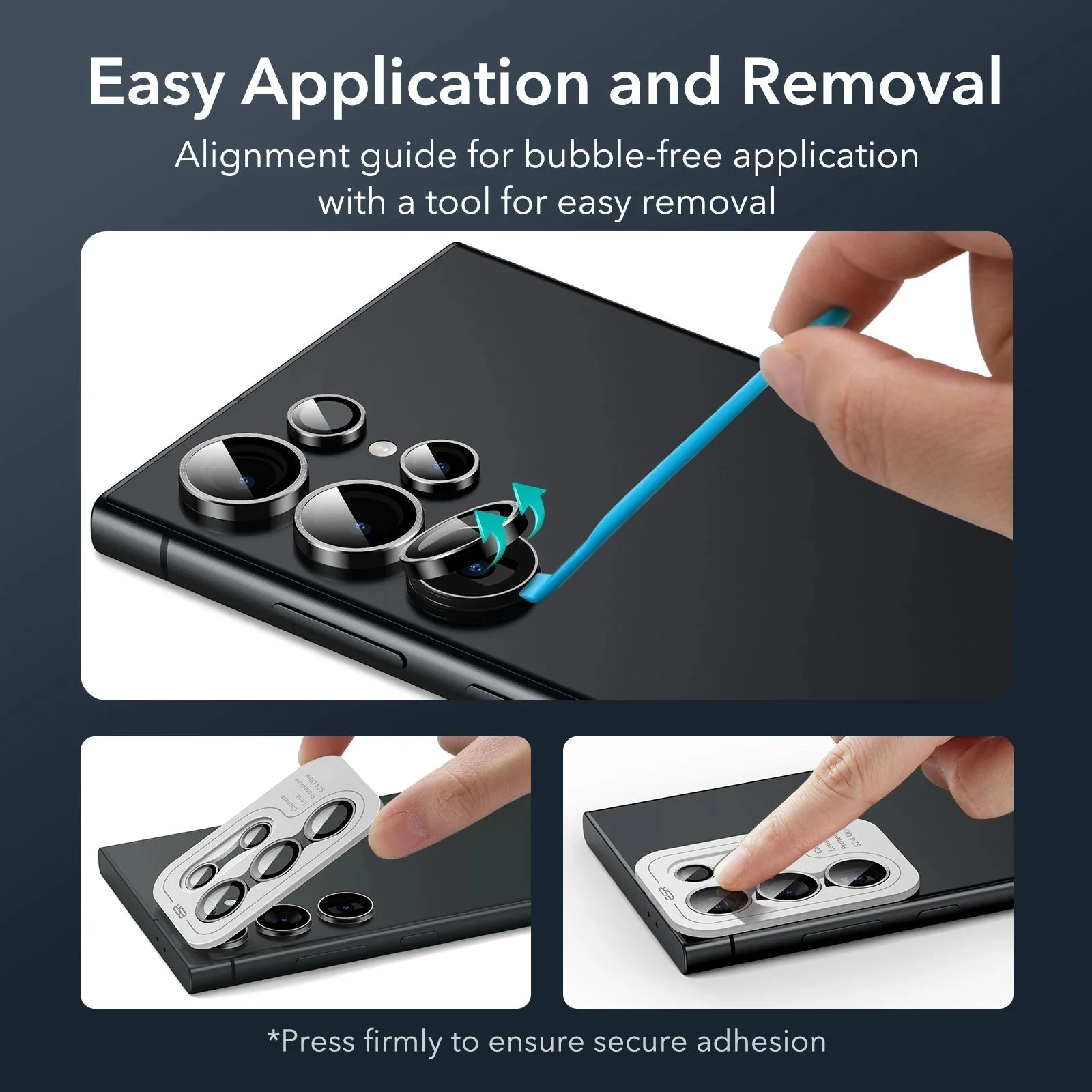 Galaxy S24 Ultra Armorite Camera Lens Protectors Set - Clear - Image 6