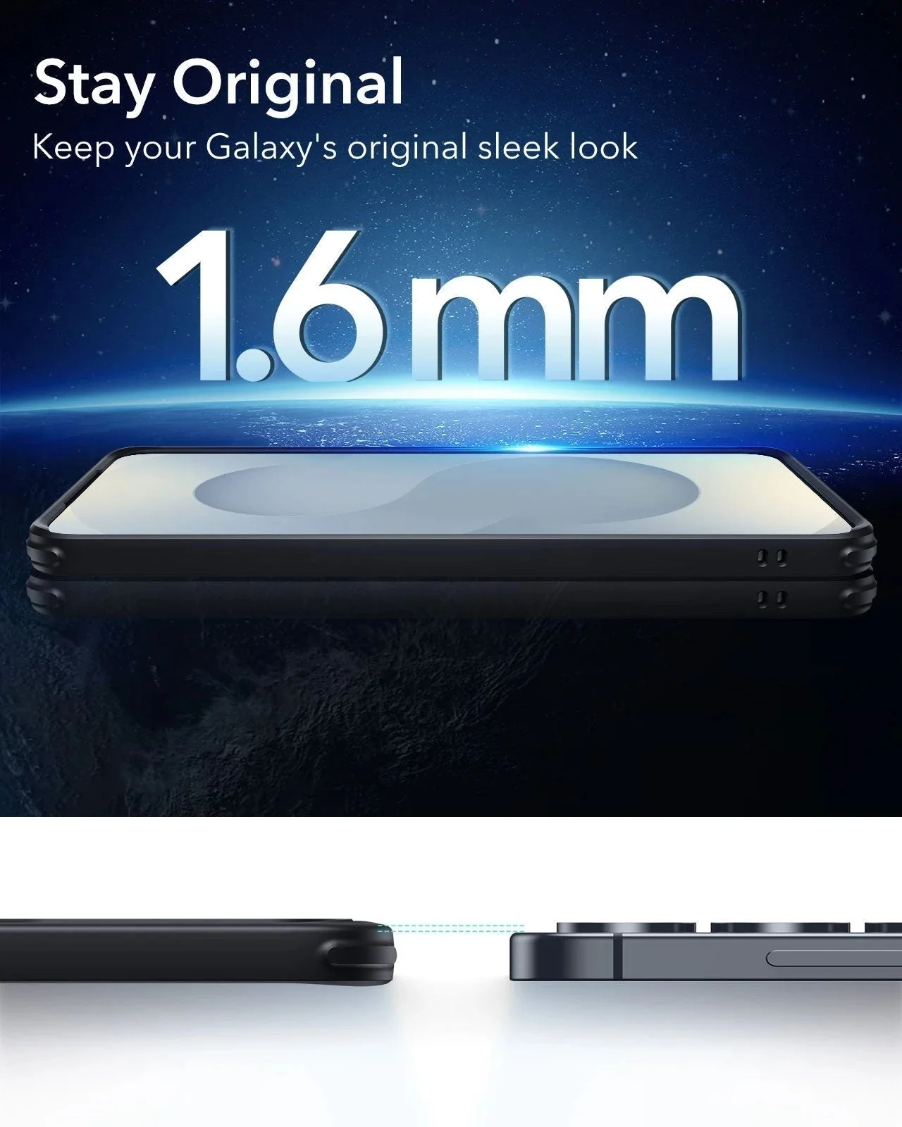Galaxy S25+ HaloLock Classic Hybrid Case - Clear Grey - Image 6