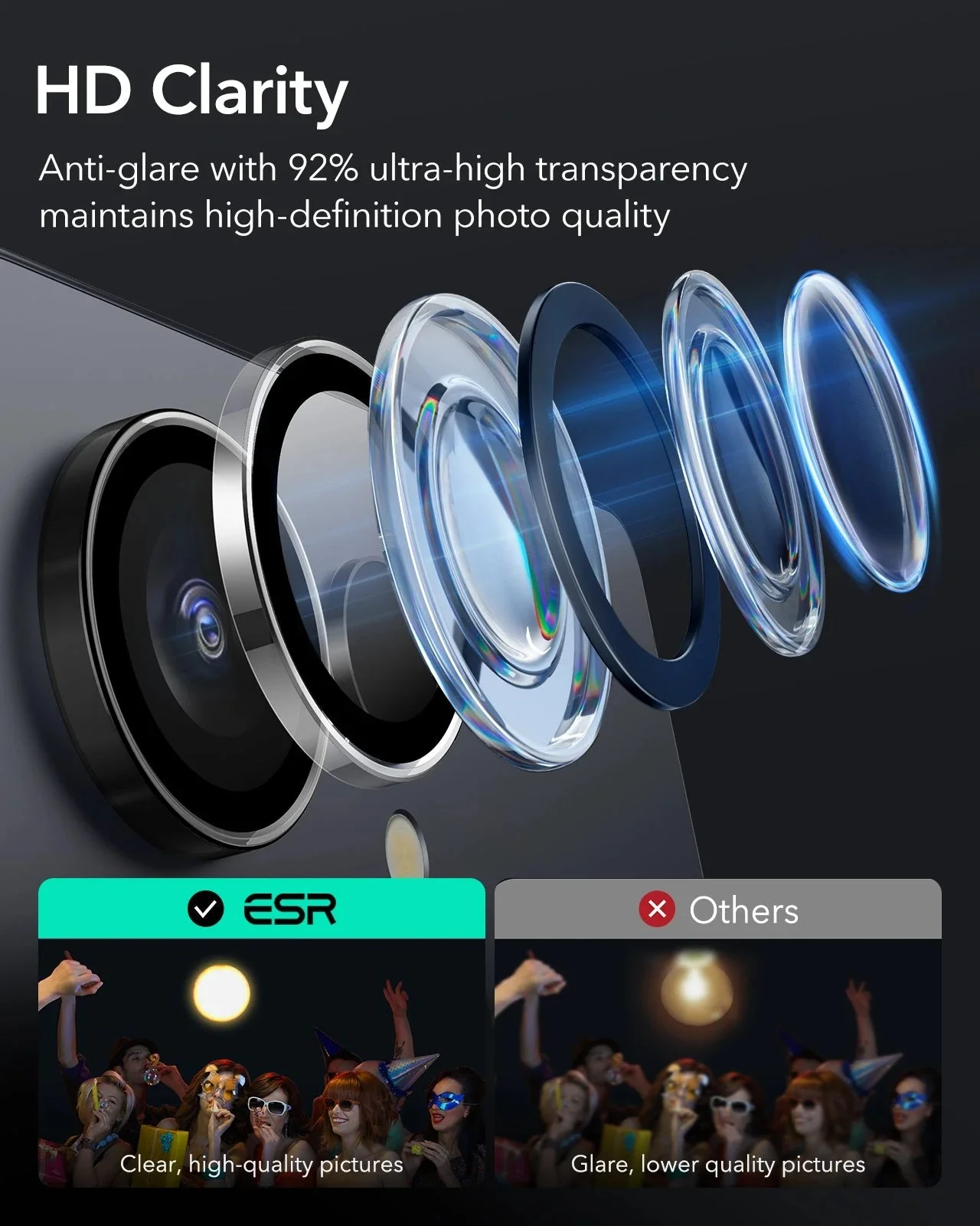 Galaxy S25 Ultra Armorite Camera Lens Protectors - Clear - Image 5
