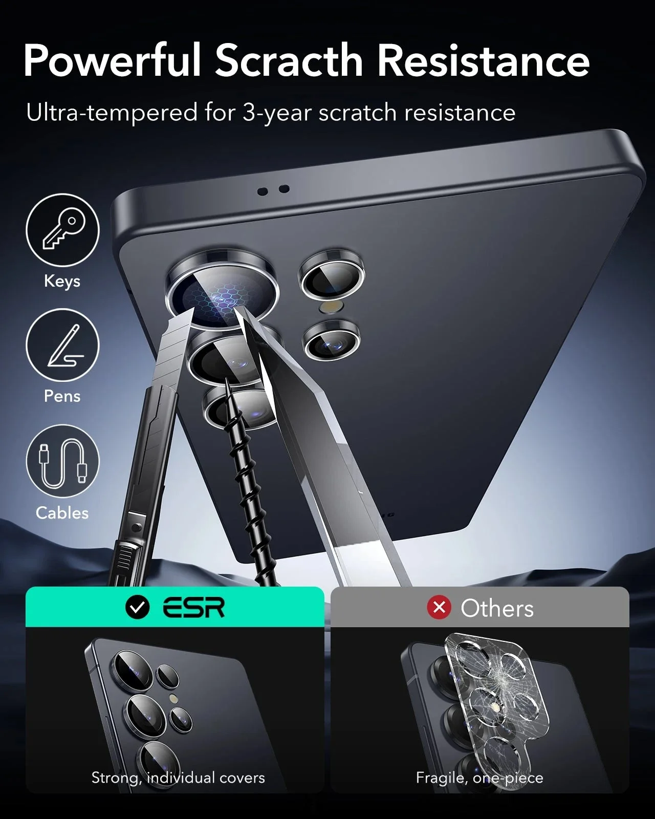 Galaxy S25 Ultra Armorite Camera Lens Protectors - Clear - Image 7