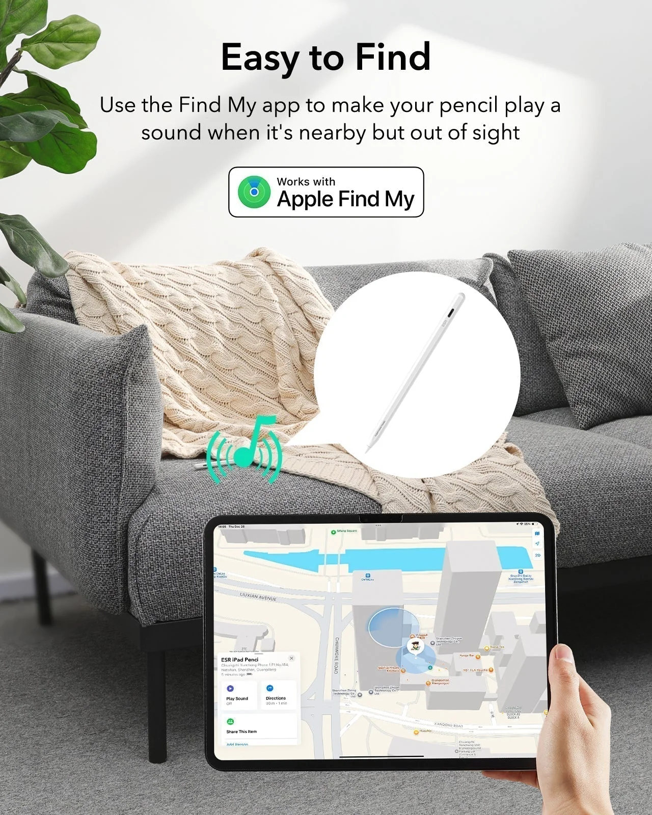 Geo Digital Pencil with Built-in Find My - Pink - Image 5