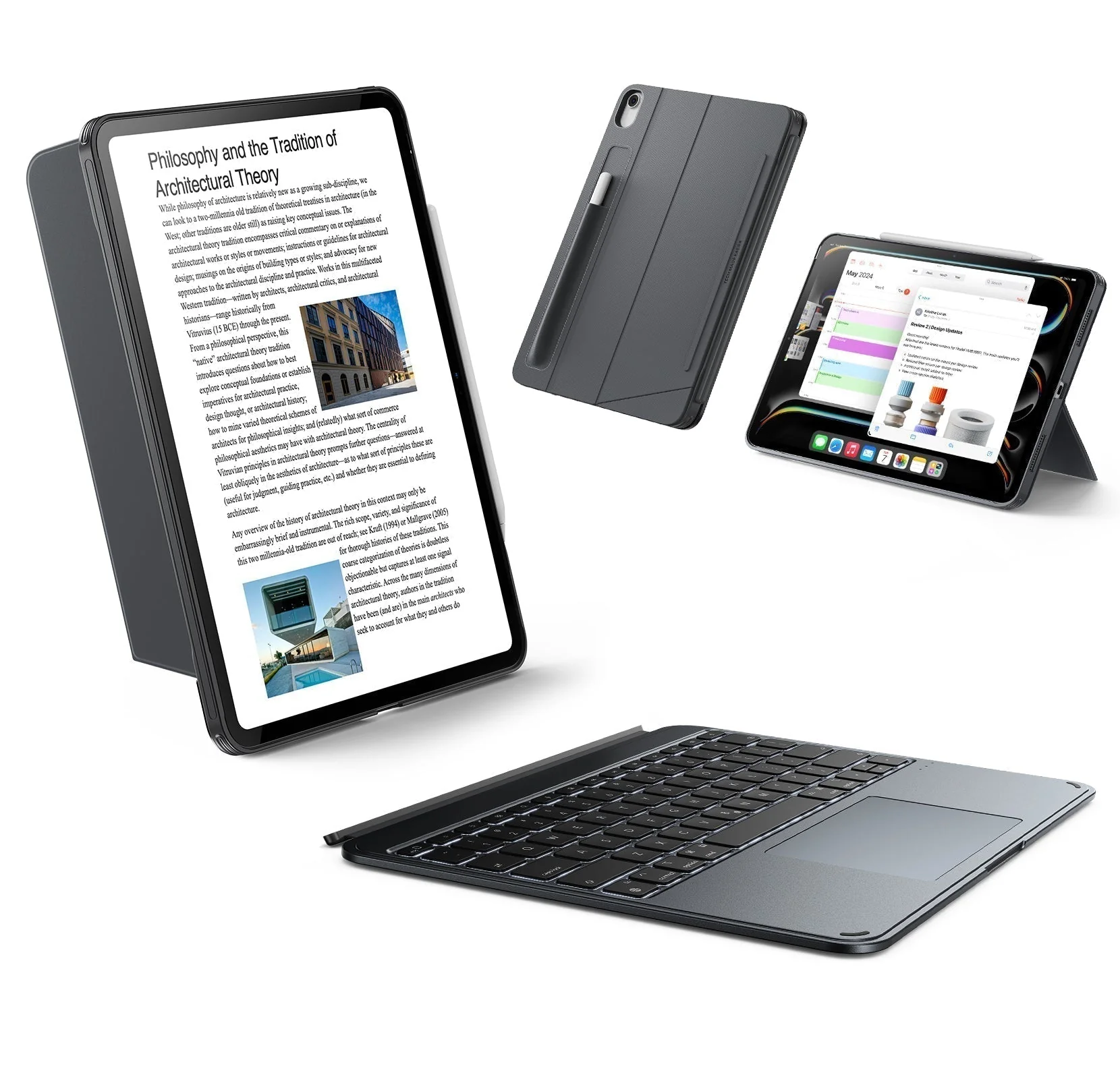 iPad Air 13" (M4) 2026 Shift Keyboard Case (Detachable) -UK Layout-Dark Gray - Image 3