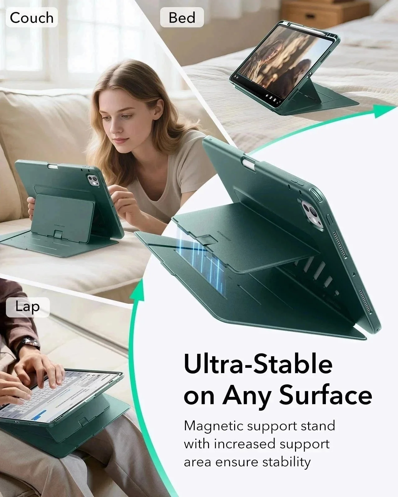 iPad Pro 13ʺ (2025) Flip Magnetic Protection Bundle - Green - Image 3