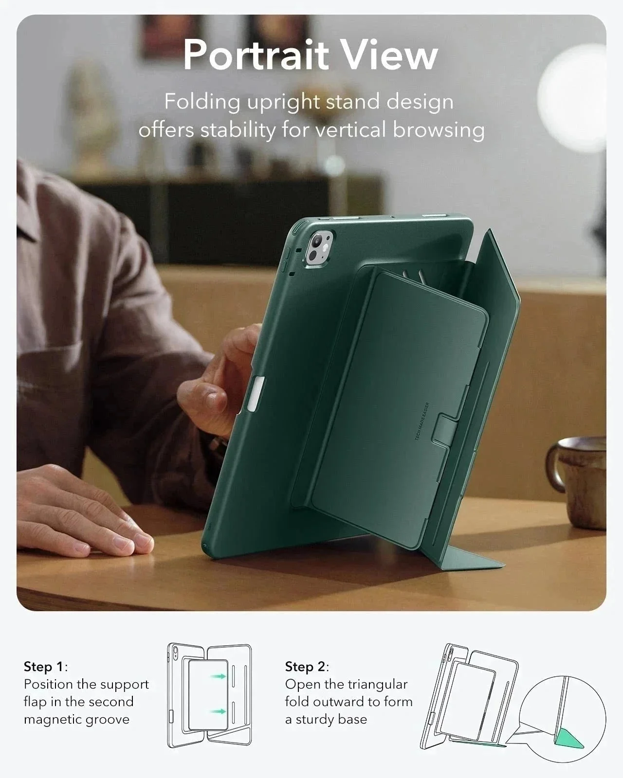 iPad Pro 13ʺ (2025) Flip Magnetic Protection Bundle - Green - Image 4