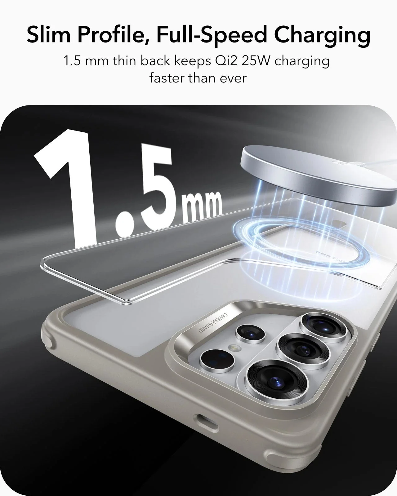 Galaxy S26 Ultra Classic Hybrid Magnetic Case - Clear Grey - Image 7