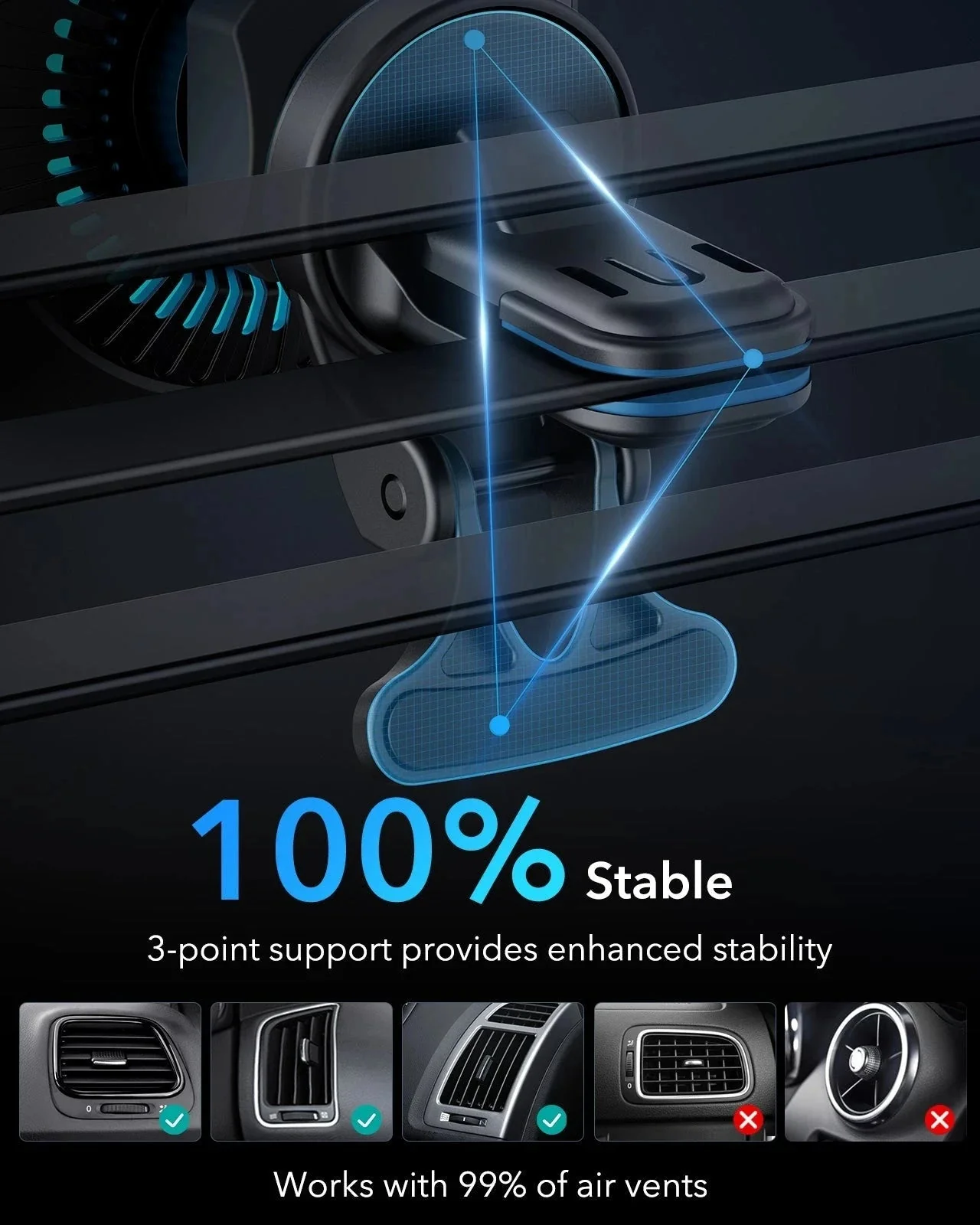 Wireless Car Charger with CryoBoost™ (HaloLock) - Wireless Charger - Image 6