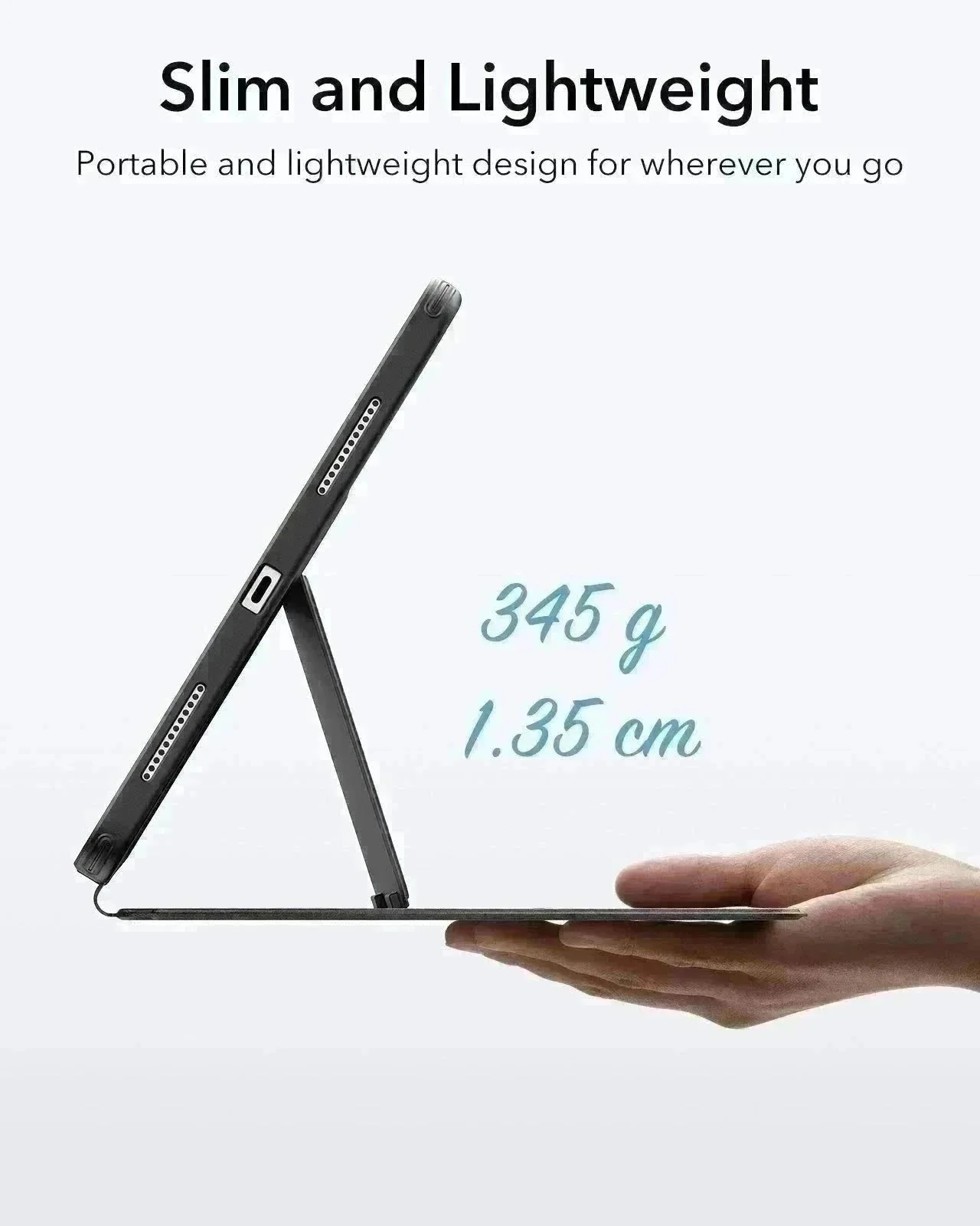 iPad 10th Generation Flip Magnetic Case with Pencil Holder - Sky Blue - Image 8