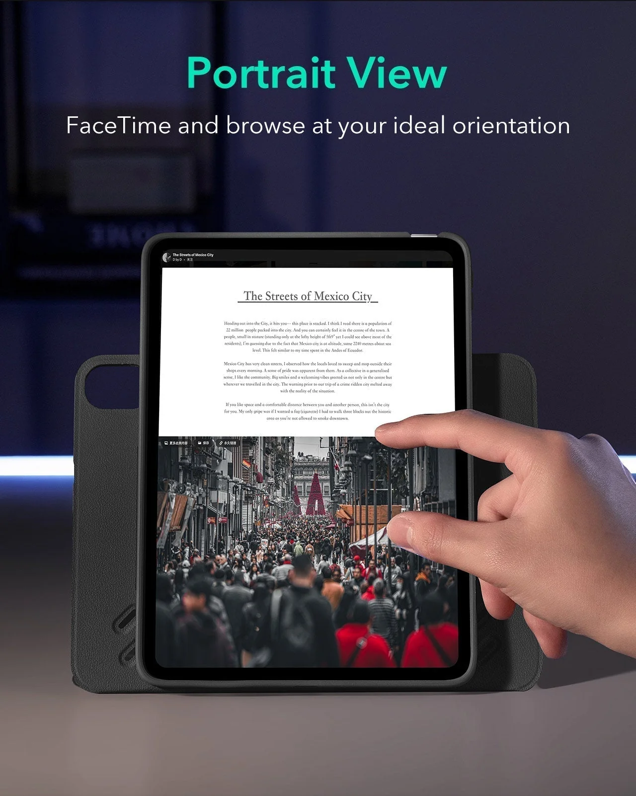 iPad 10th Generation Shift Magnetic Case - Navy Blue - Image 6