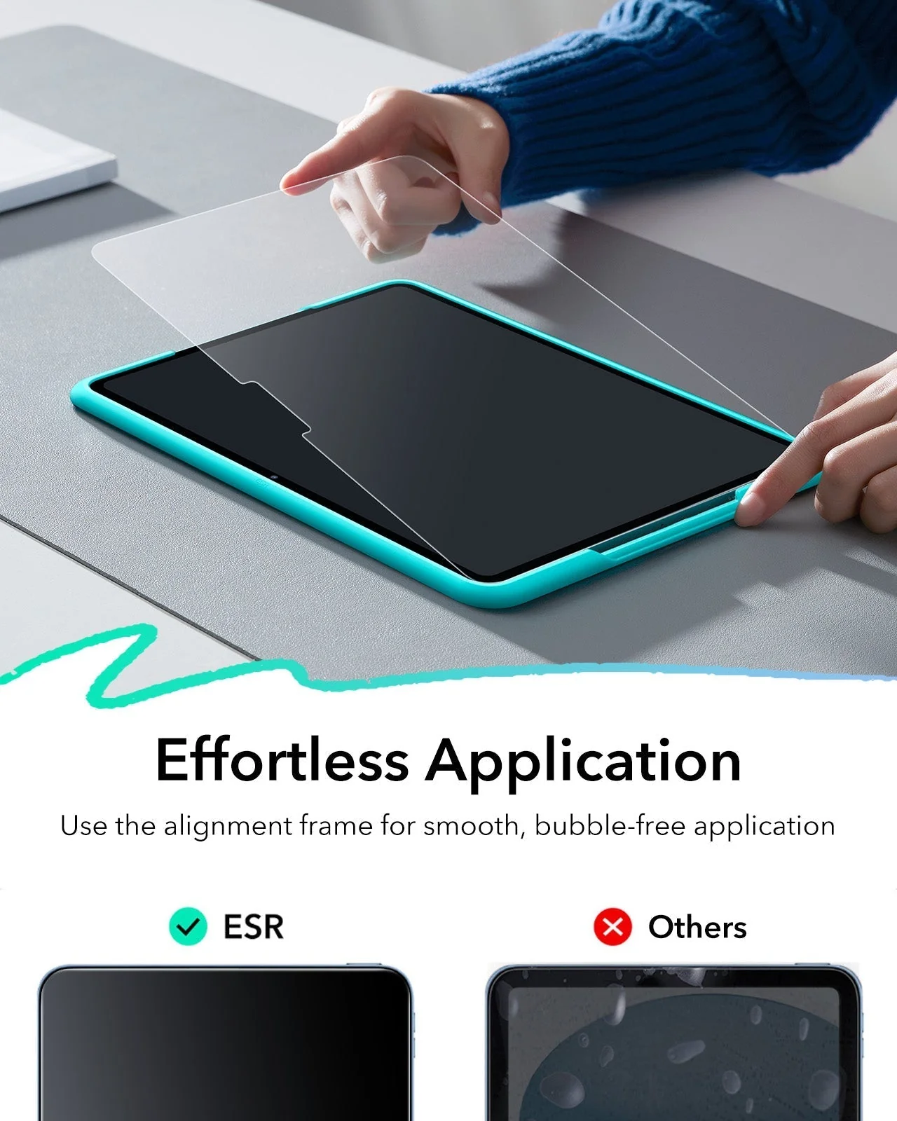 iPad 11" (A16, 2025) Paper-Feel Tempered-Glass Screen Protector Set - 2 Paper-Feel Tempered-Glass + 2 UltraFit Classic - Image 4