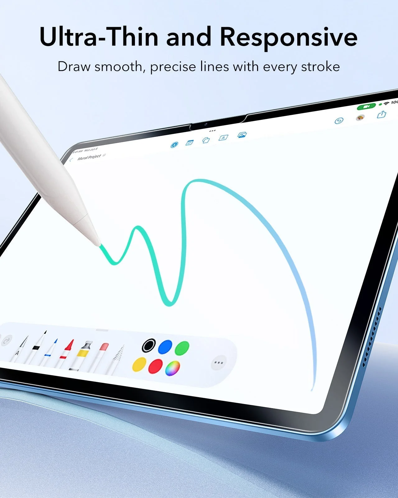 iPad 11" (A16, 2025) Paper-Feel Tempered-Glass Screen Protector Set - 2 Paper-Feel Tempered-Glass + 2 UltraFit Classic - Image 7