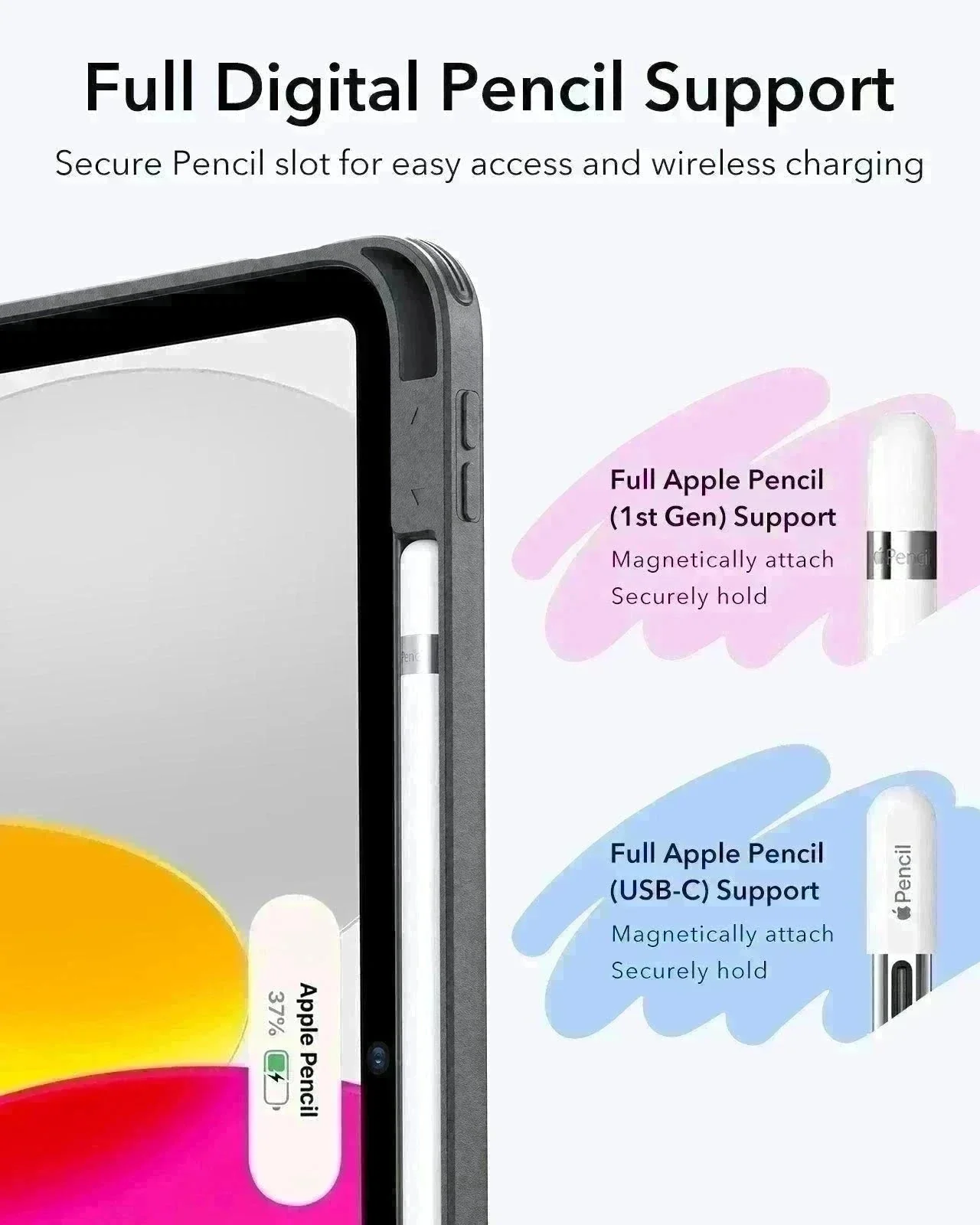 iPad 11" (A16, 2025) Flip Magnetic Case with Pencil Holder - Black - Image 9