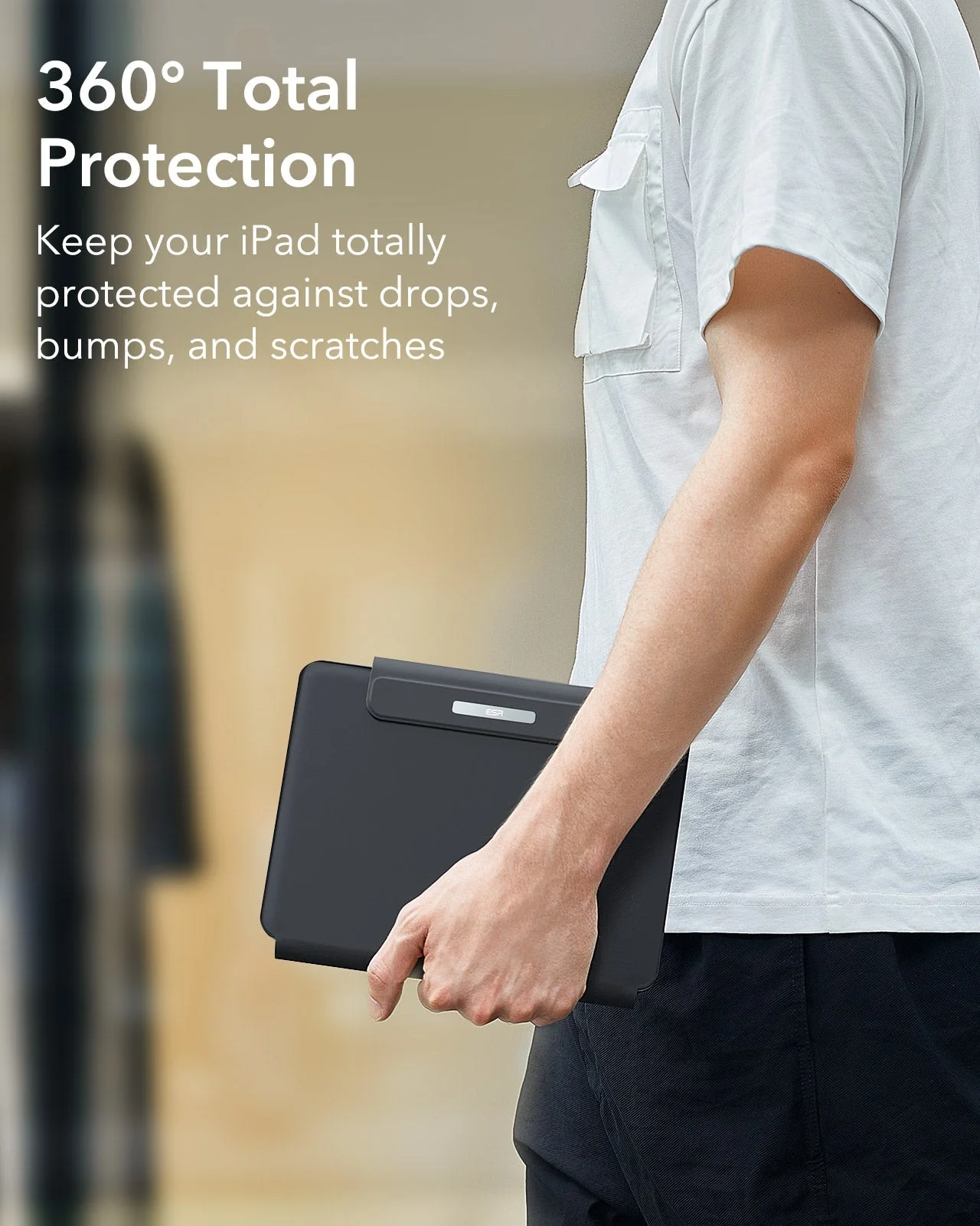 iPad 11" (A16, 2025) Rebound Magnetic Keyboard Case Paper-Feel Bundle - UK Layout-Black - Image 10