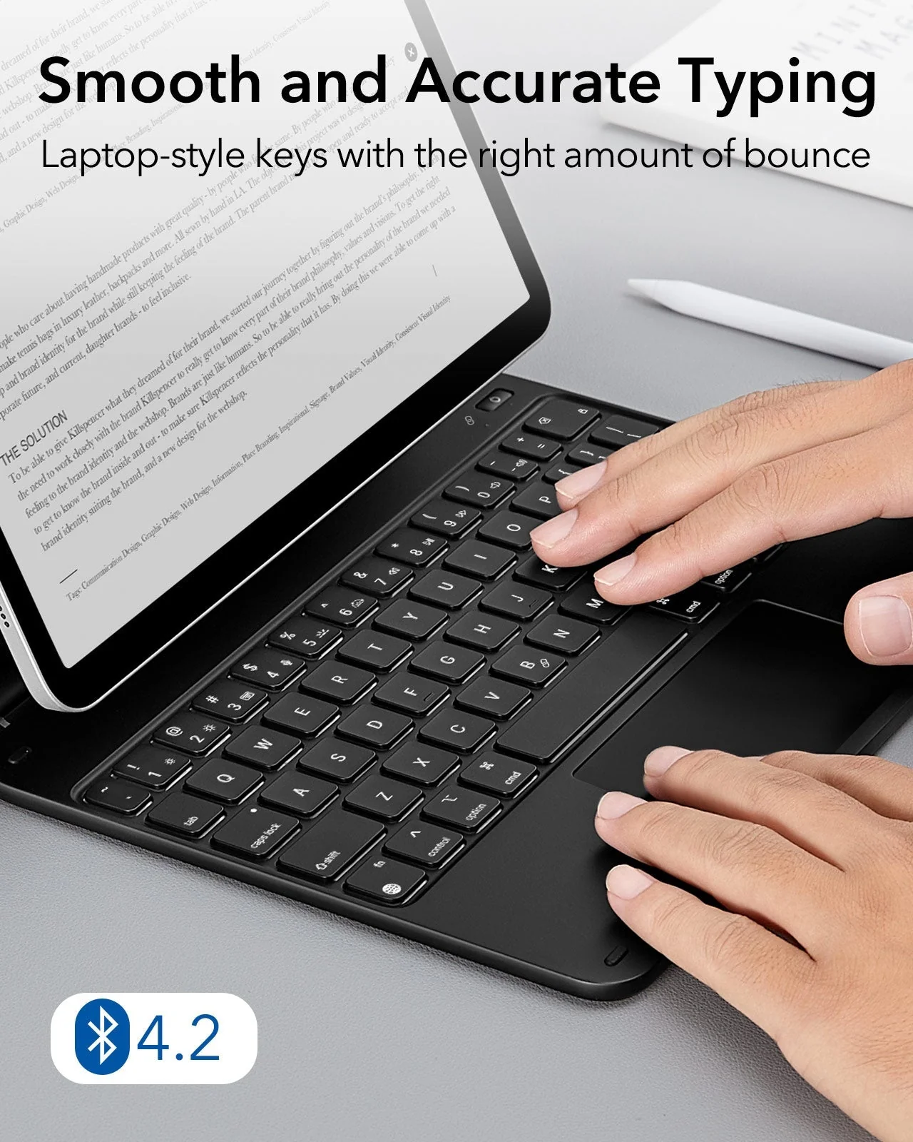 iPad 11" (A16, 2025) Rebound Magnetic Keyboard Case Paper-Feel Bundle - UK Layout-Black - Image 6