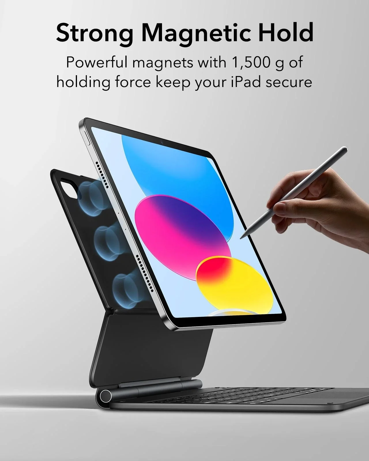 iPad 11" (A16, 2025) Rebound Magnetic Keyboard Case Paper-Feel Bundle - UK Layout-Black - Image 7