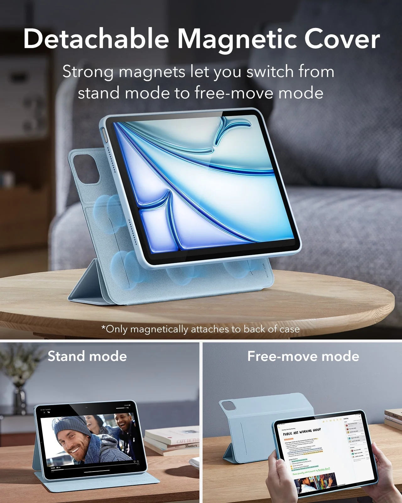 iPad Air 11" (2025) Rebound Hybrid Case 360 - Pink - Image 4